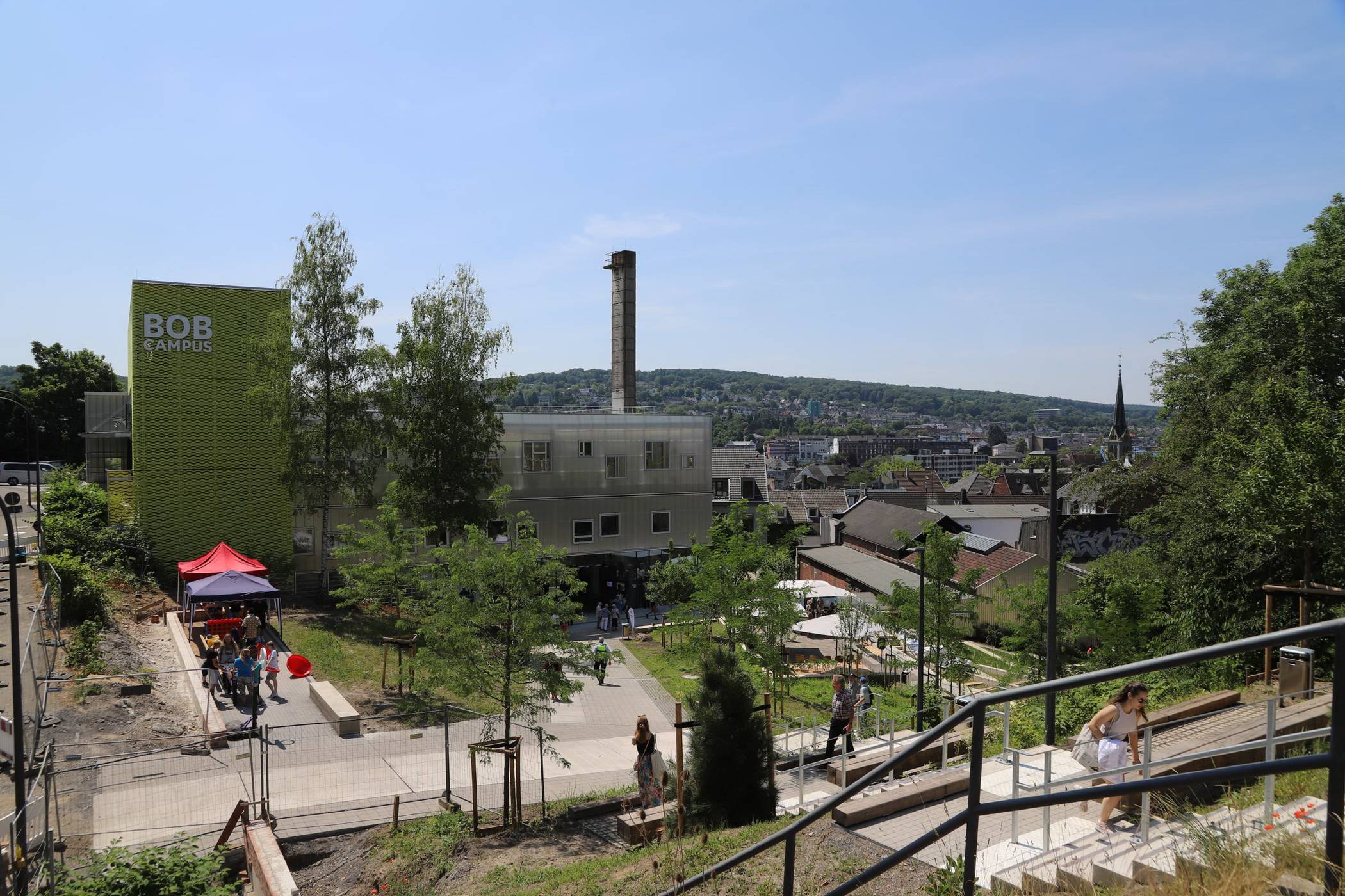  Ein Blick auf den BOB Campus in Wichlinghausen. Hier macht der dreiteilige Transformations-Parcours „Wandel erleben!“ am Freitag, 18. August 2023, Station.  