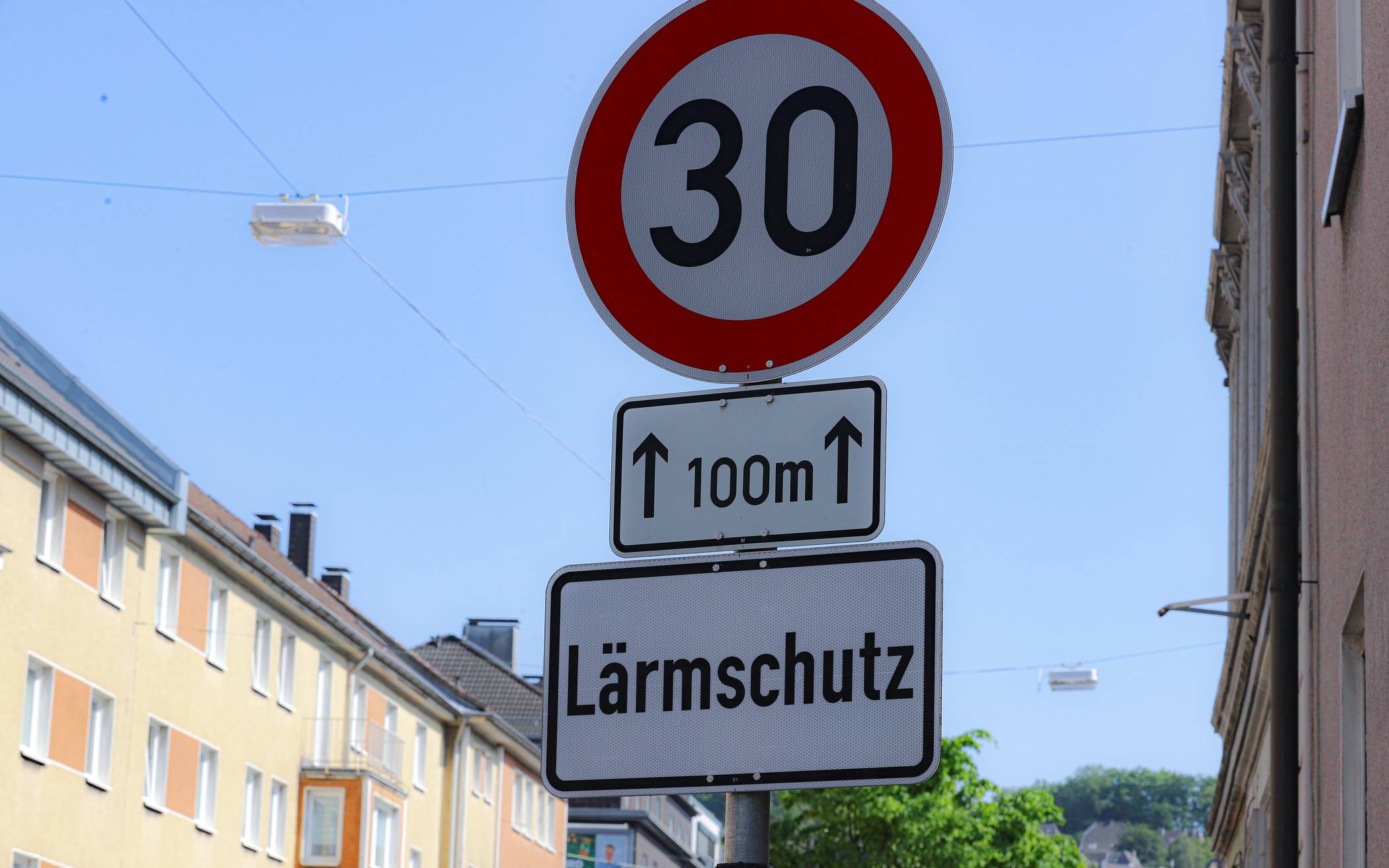 Eine der bestehenden Tempo-30-Zonen in Wuppertal.