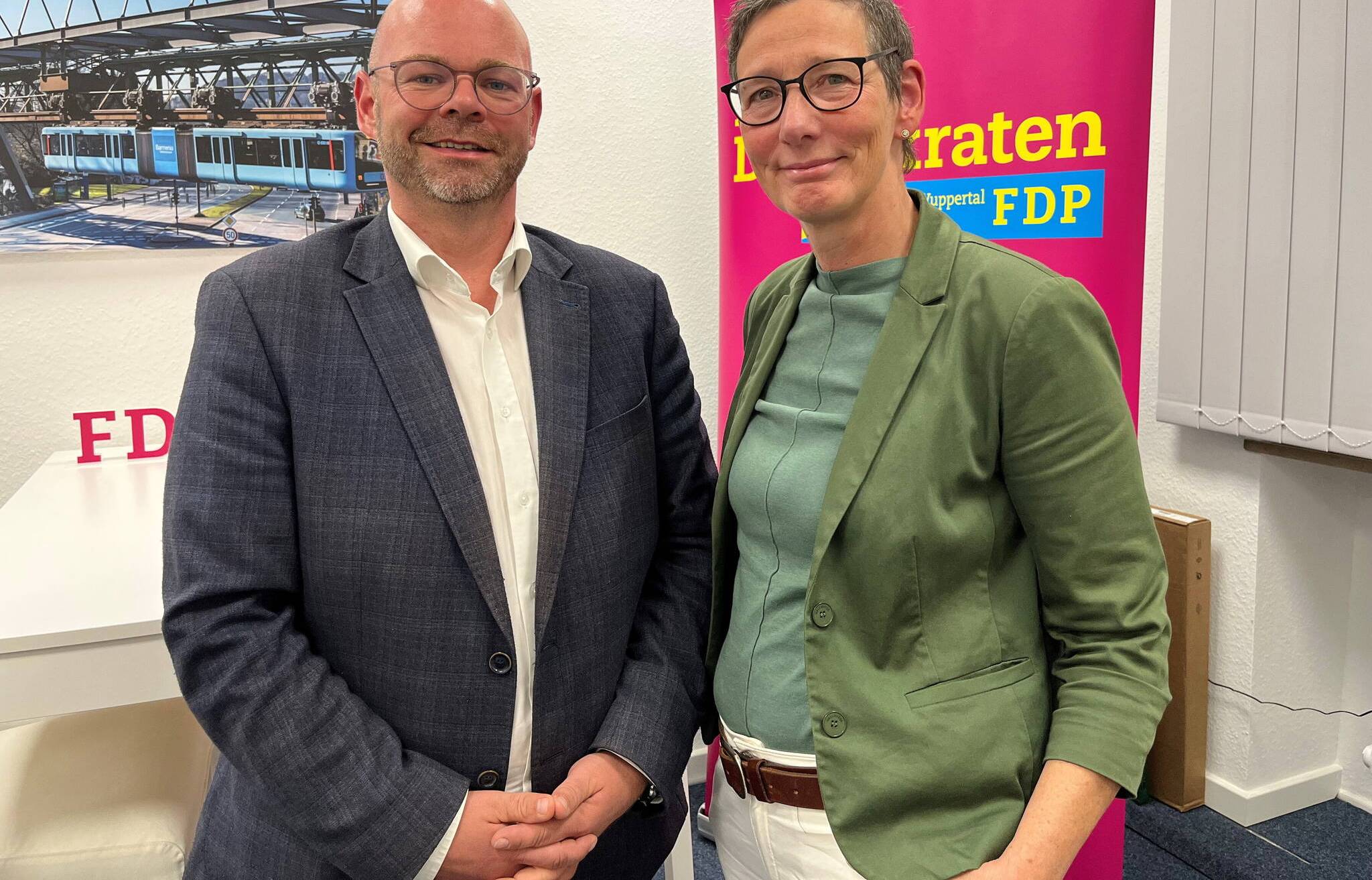  Die FDP-Fraktionsvorsitzenden René Schunck und Karin van der Most 