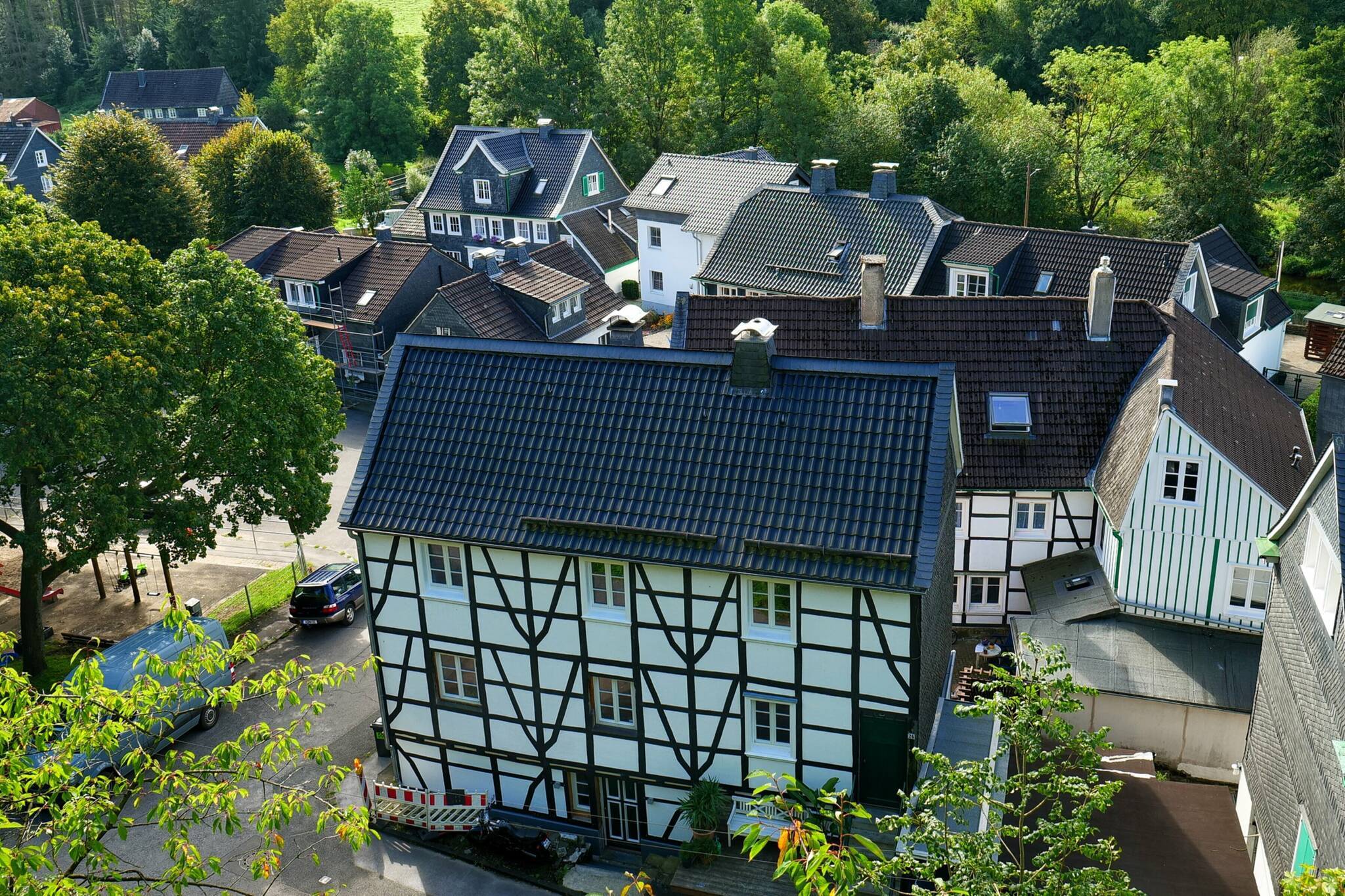 Blick von der Klosterkirche auf Alt-Beyenburg.