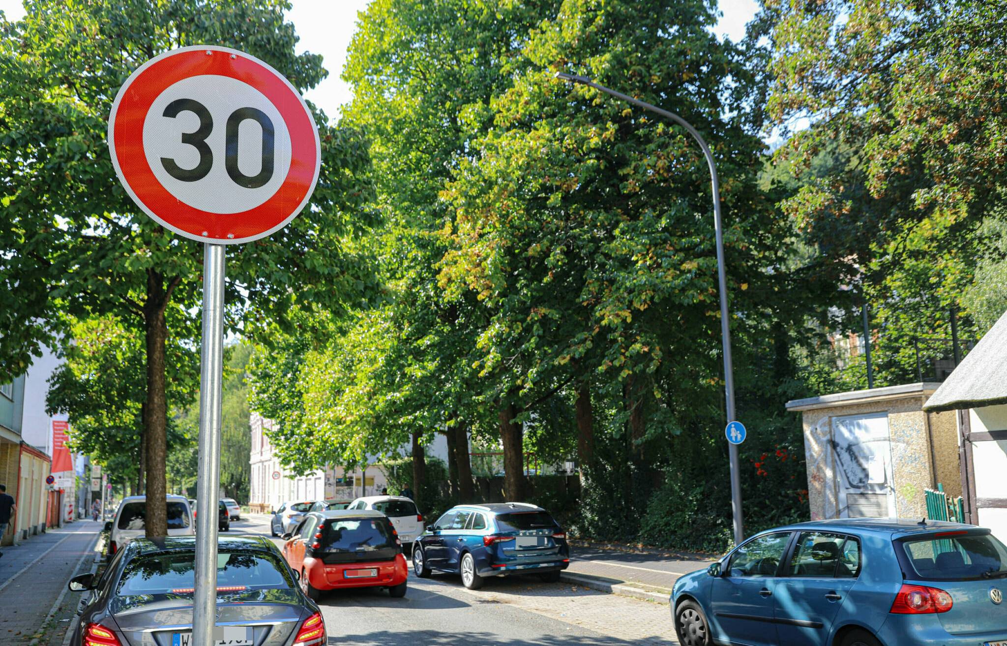 Blick in die Hünefeldstraße-