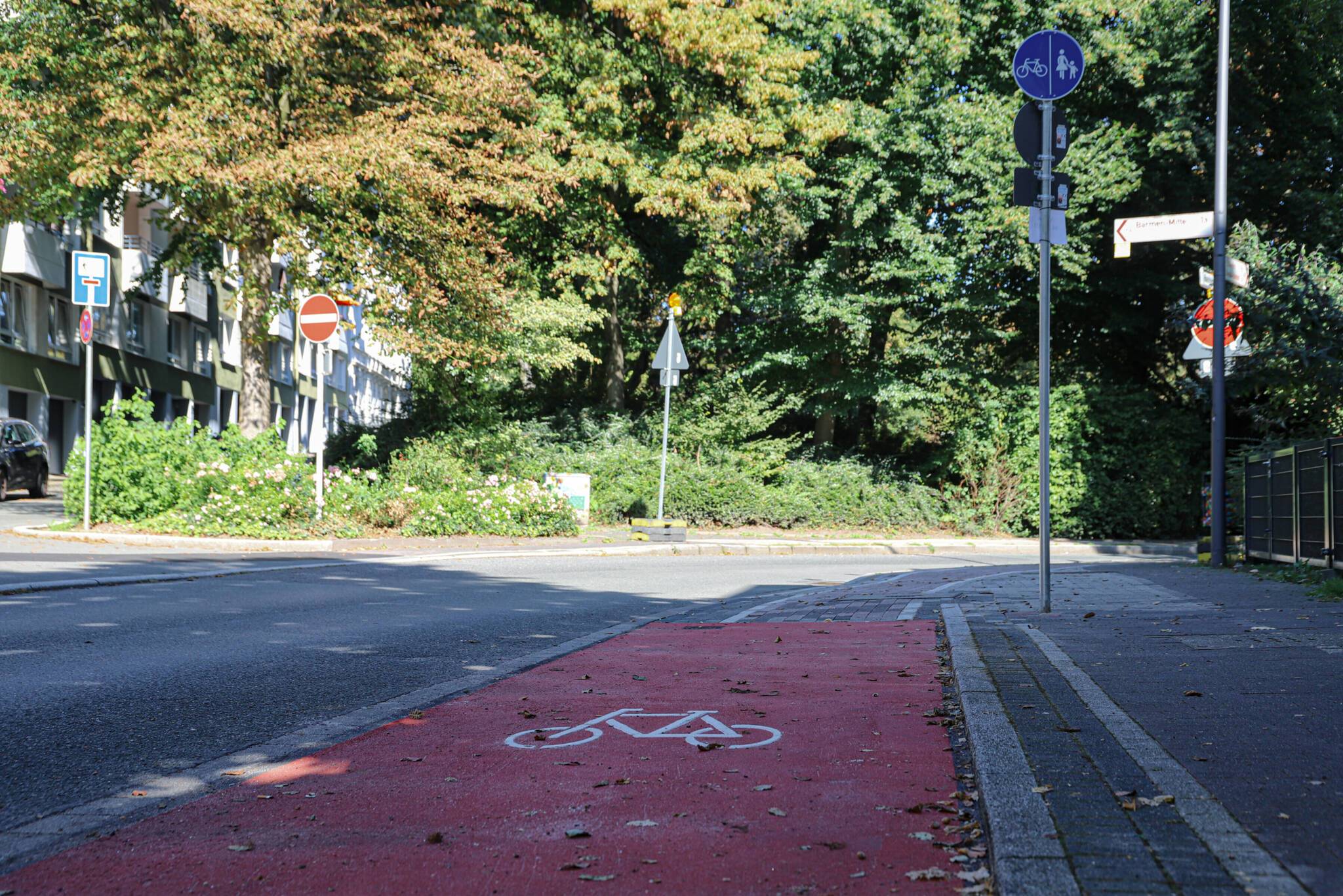 Der ehemalige Radweg.
