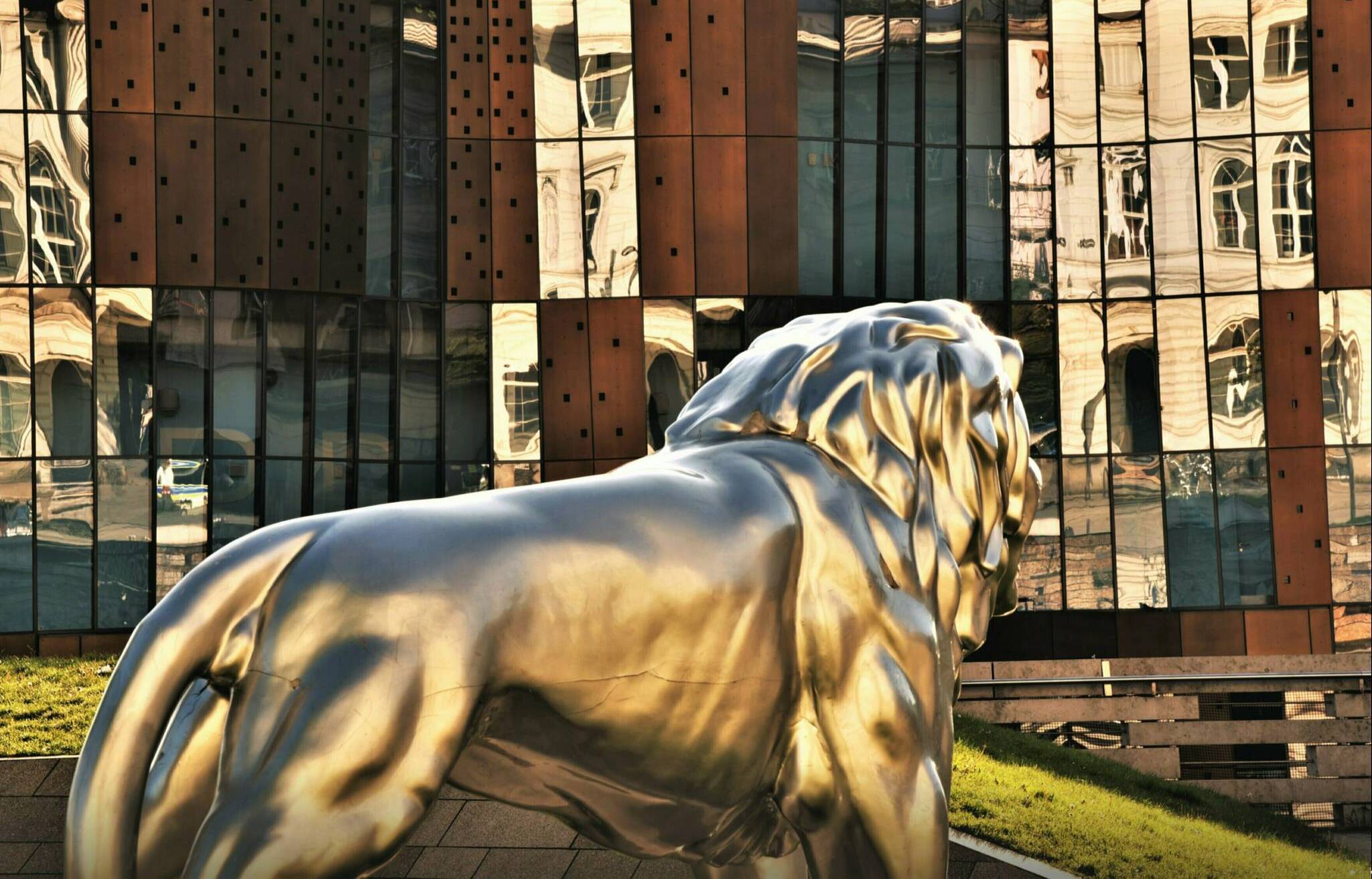 Das Siegerfoto 2023: Rüdiger Ullmann setzte den silbernen Löwen vor der ehemaligen...