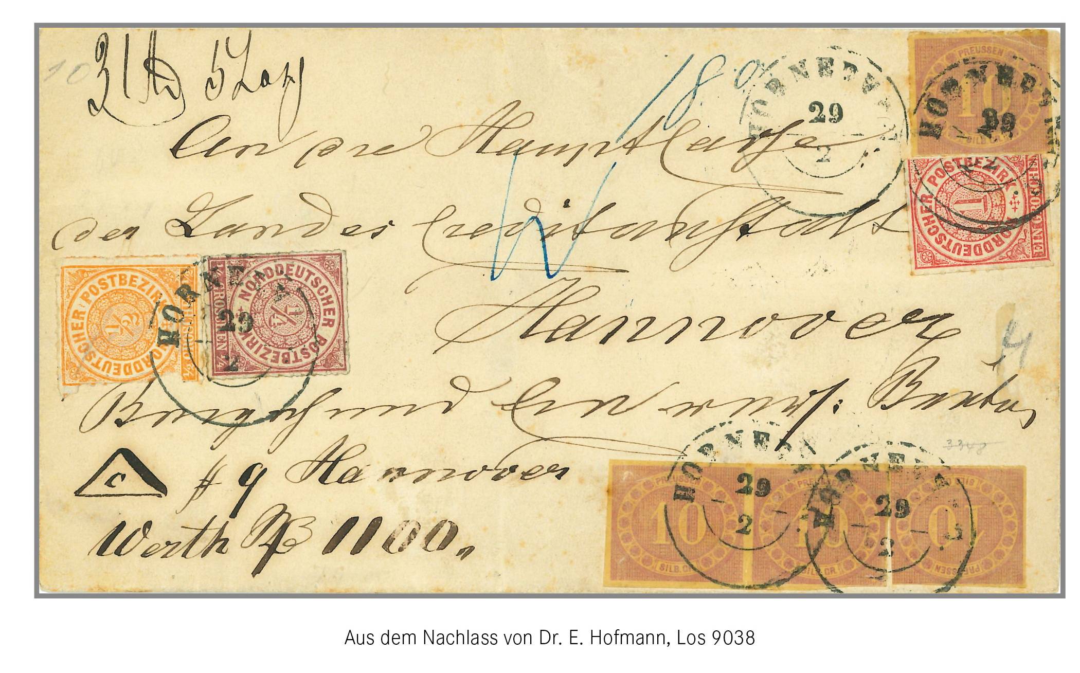 Einer der besonderen und seltenen Briefe aus der Sammlung Wuppertal, die für 52.500 Euro unter den Hammer kam.