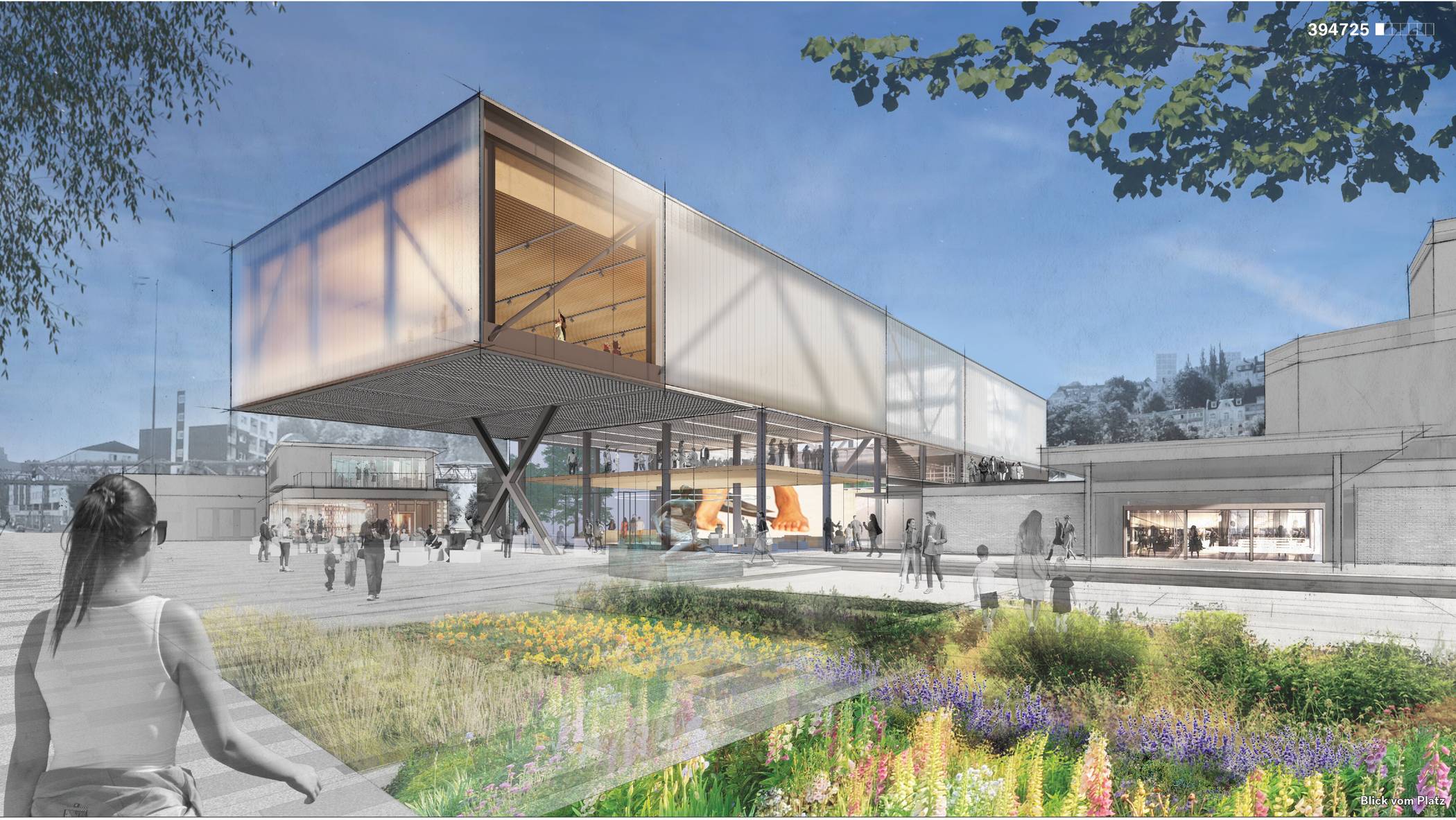  So wird das zukünftige Pina-Bausch-Zentrum im und am Schauspielhaus aussehen: Der Siegerentwurf des New Yorker Architekturbüros  Diller Scofidio + Renfro wird nun gebaut. 