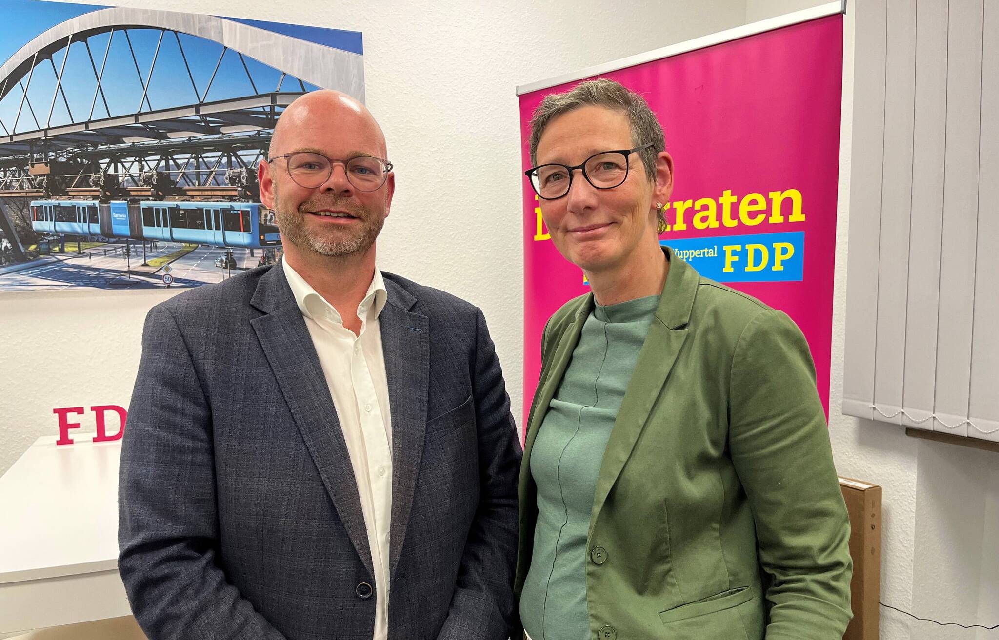 Die FDP-Doppelspitze René Schunck  und Karin