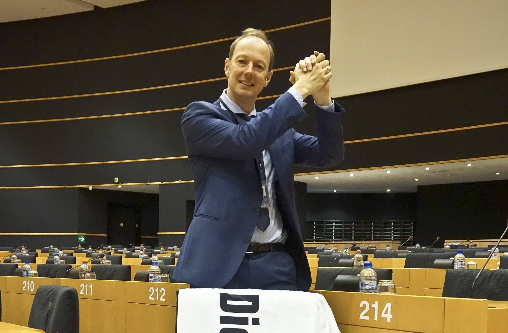Martin Sonneborn im Europaparlament.