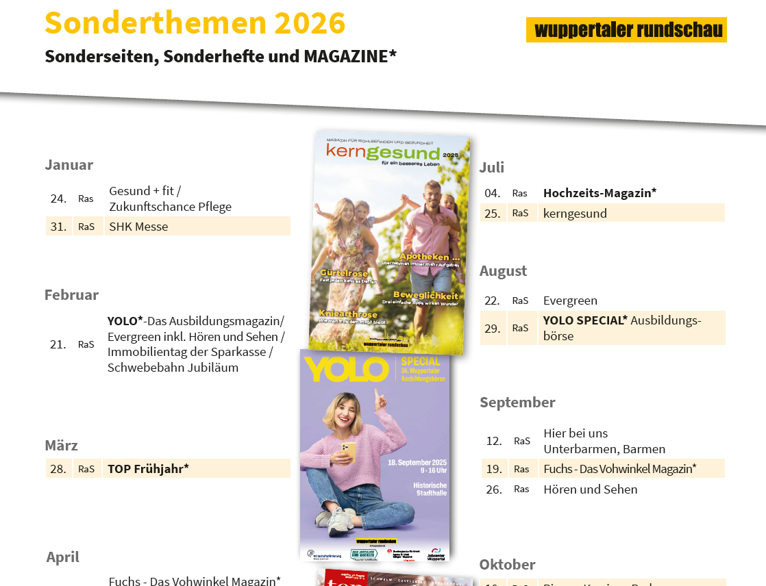 Rundschau-Sonderthemen 2026