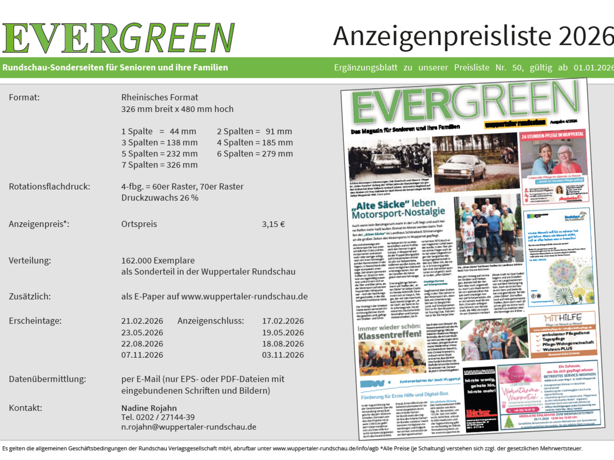EVERGREEN 2026 / Mediadaten