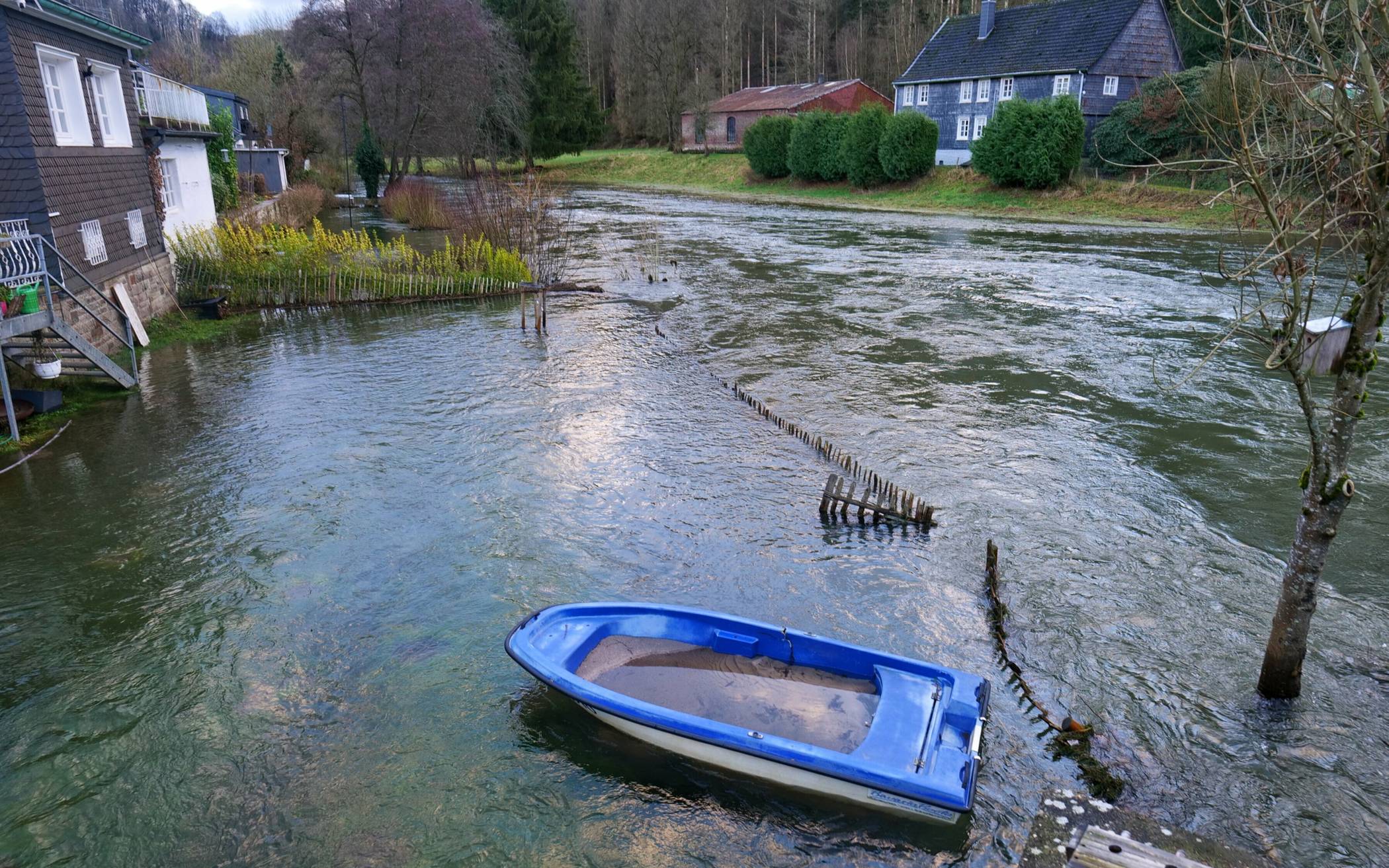 Hochwasser in Beyenburg im Dezember 2023.