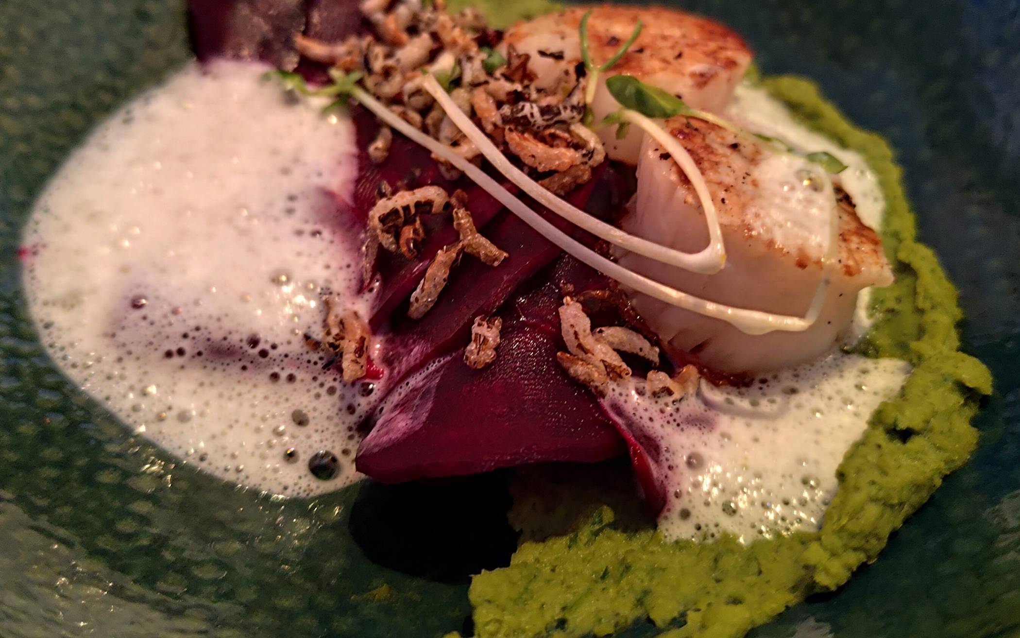 Jakobsmuscheln mit Erbse, Rote Bete und...