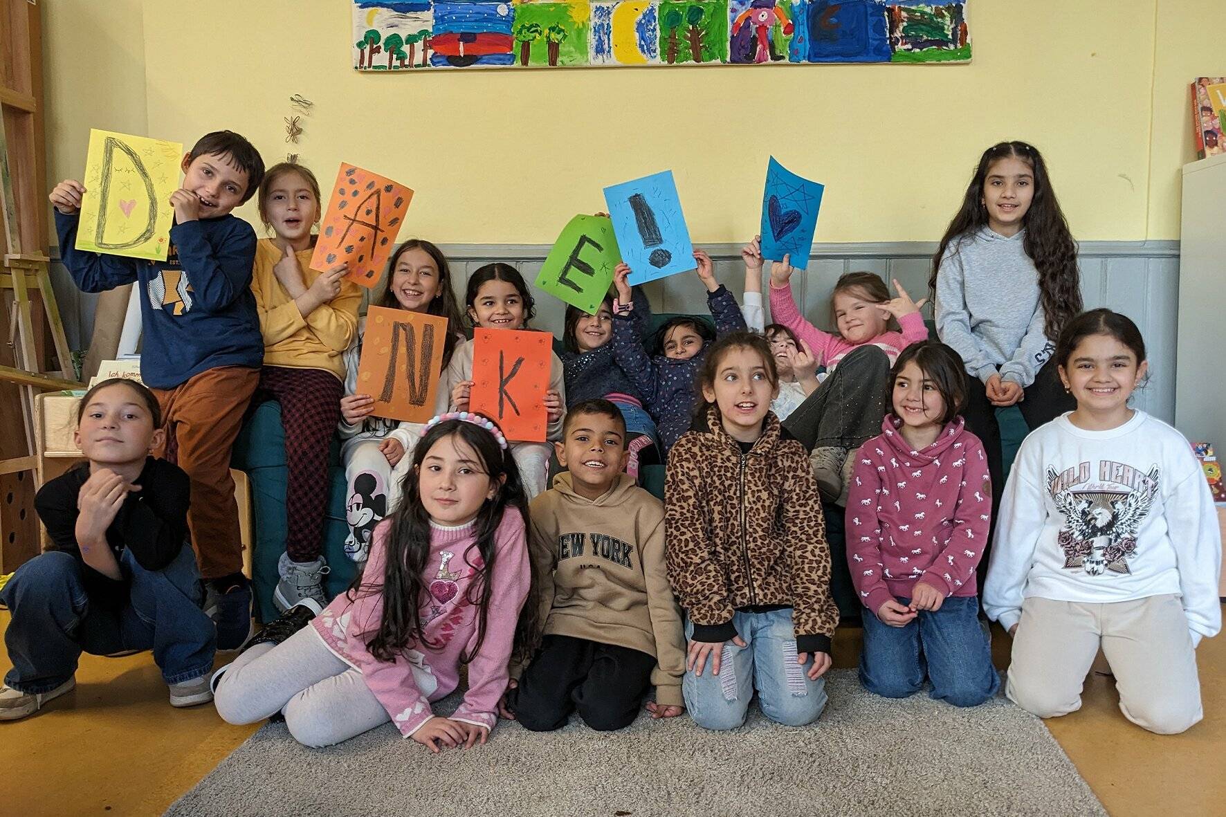 Die Kinder der GGS Marienstraße bedanken sich für die tolle Unterstützung.