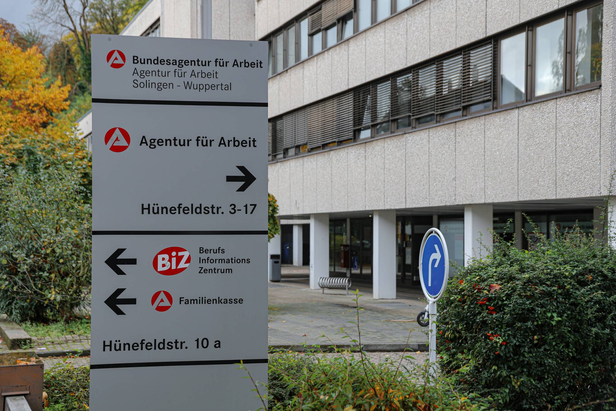 Die Agentur für Arbeit an der Hünefeldstraße.