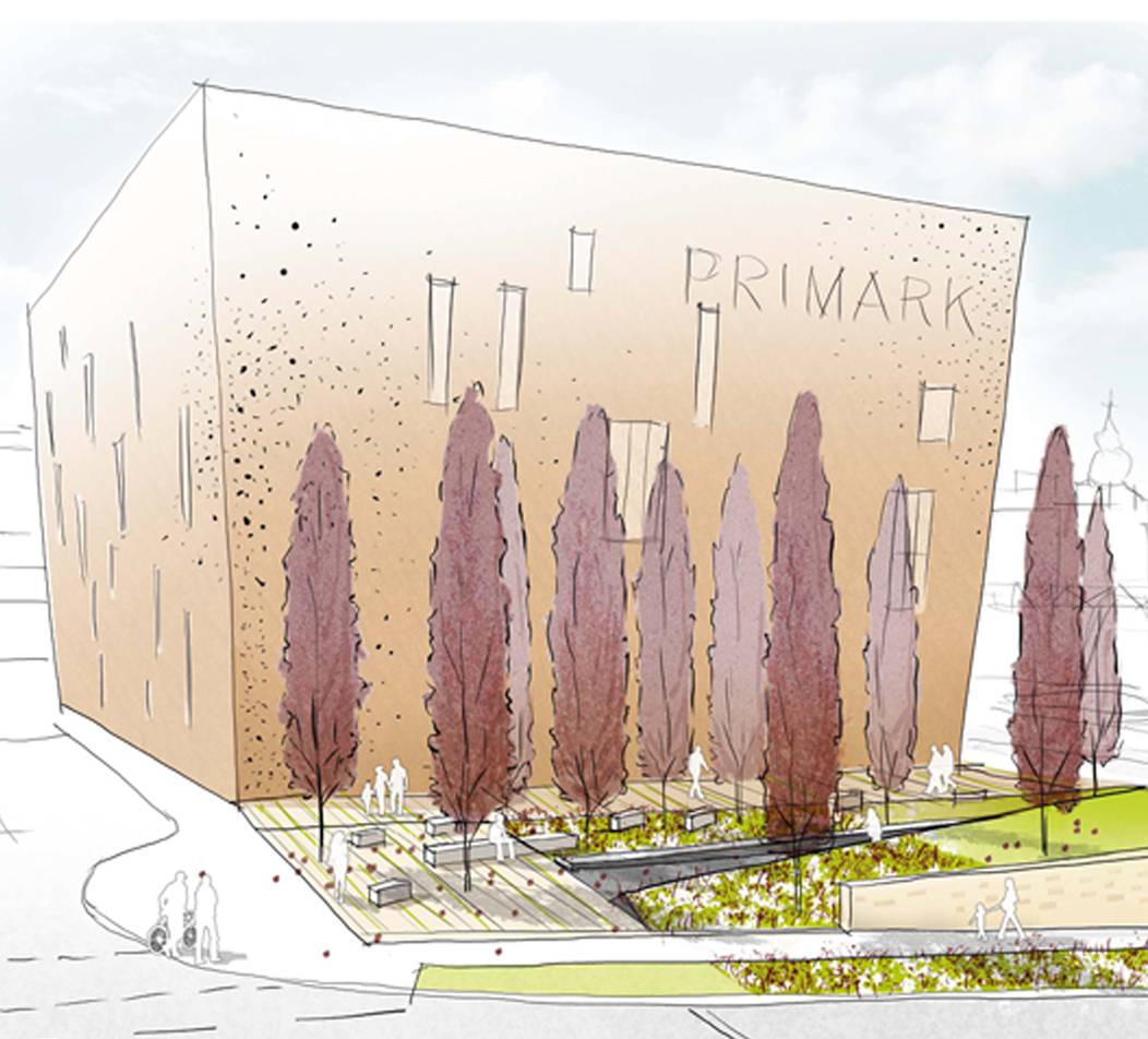  Deutlich verändern würde sich die Fläche hinter Primark im Vergleich zu der Ödnis, die heute dort herrscht.   