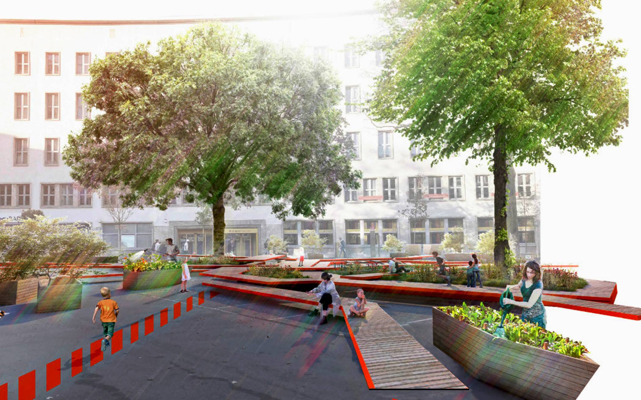 Visualisierung der Pläne.