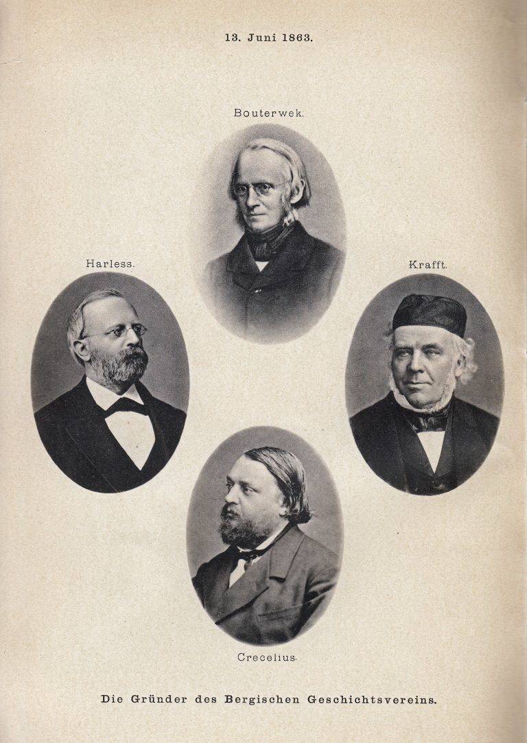  Die Gründer des Gründer Bergischen Geschichtsvereins. 