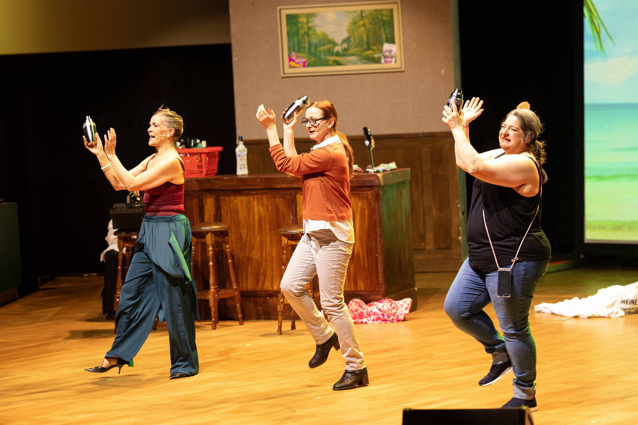  Es geht rund auf der Bühne. 