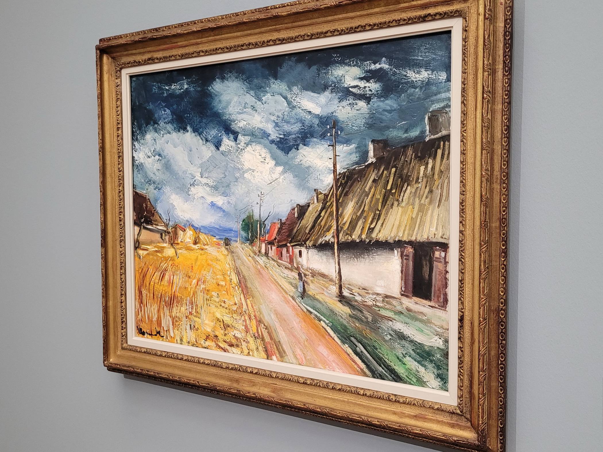 Ein Beispiel für das Spätwerk: „Reetdachhäuser“ von 1933.