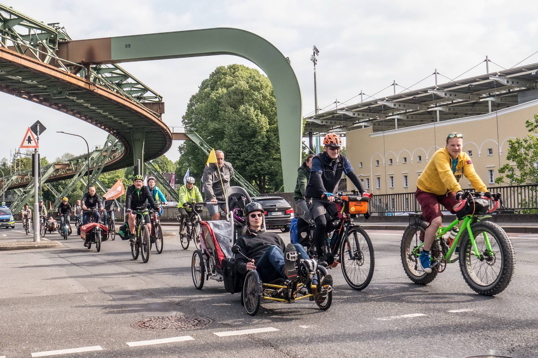  Sternfahrt des ADFC im Jahr 2023 am Stadion am Zoo. 