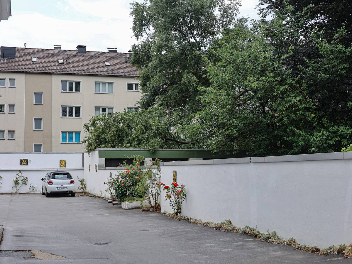 Baum kippt auf Garage
