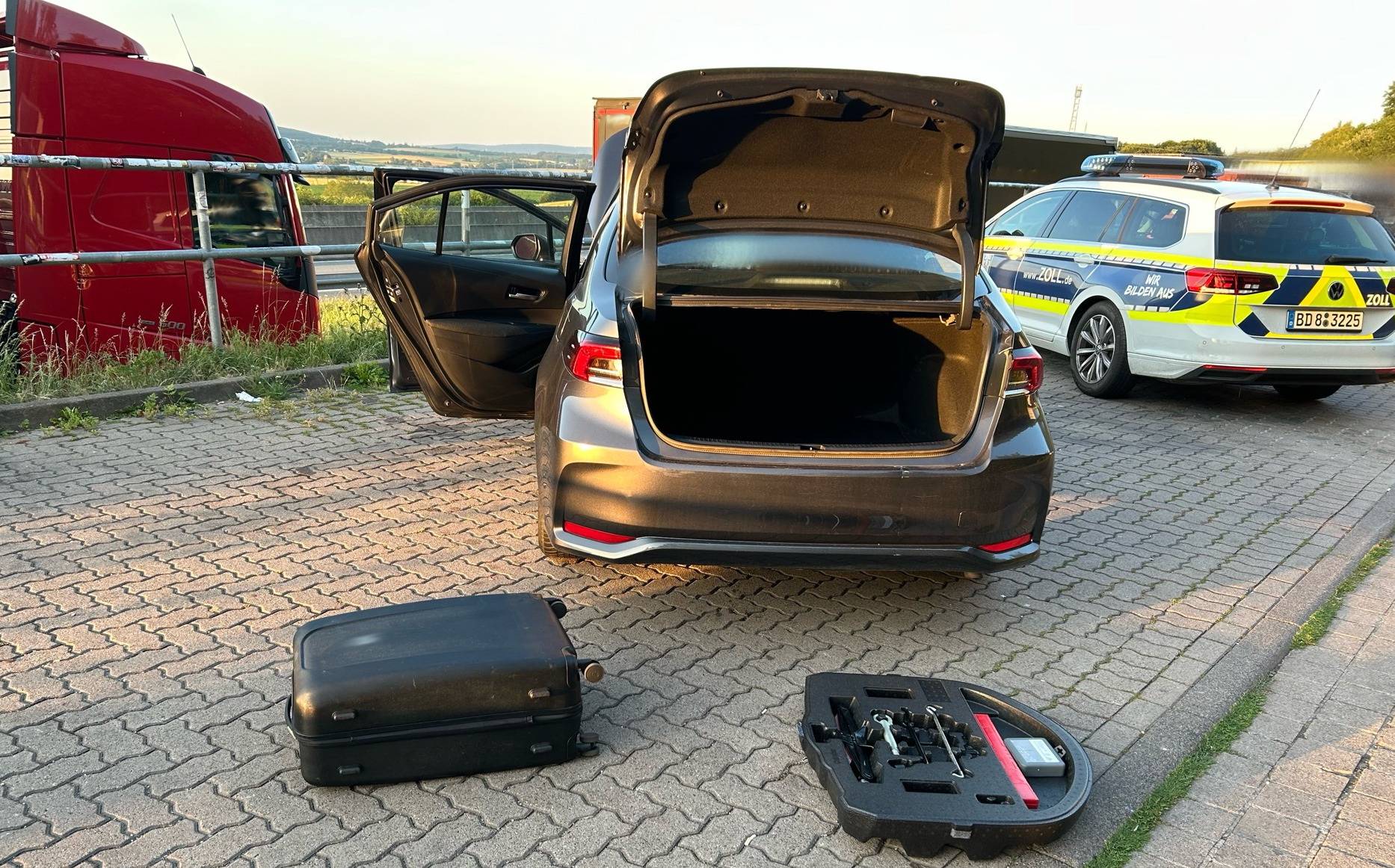 Der kontrollierte Wagen.