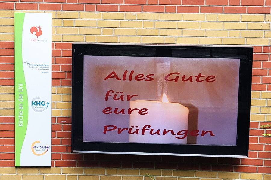  Die „Kirche an der Uni" denkt an die Studierenden. 