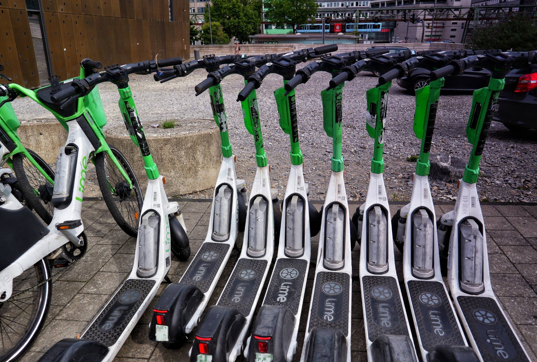  E-Scooter am Döppersberg (Symbolbild). 
