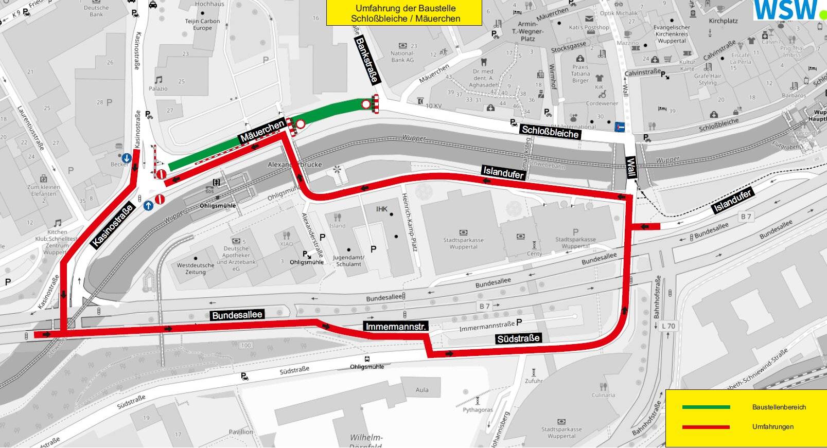 Ab Montag wird die Verkehrsführung geändert.