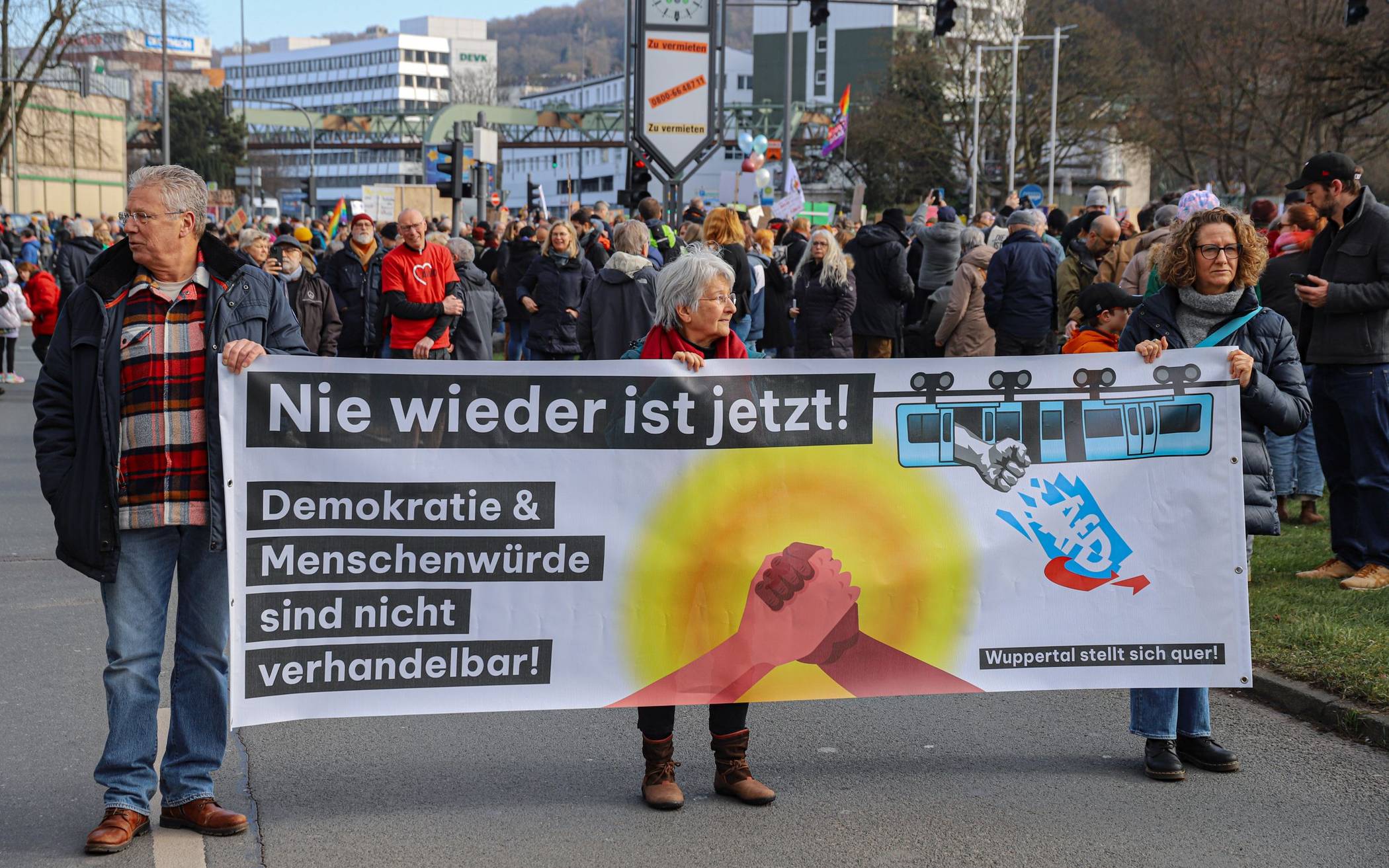 Bild der Demo im Februar 2025.