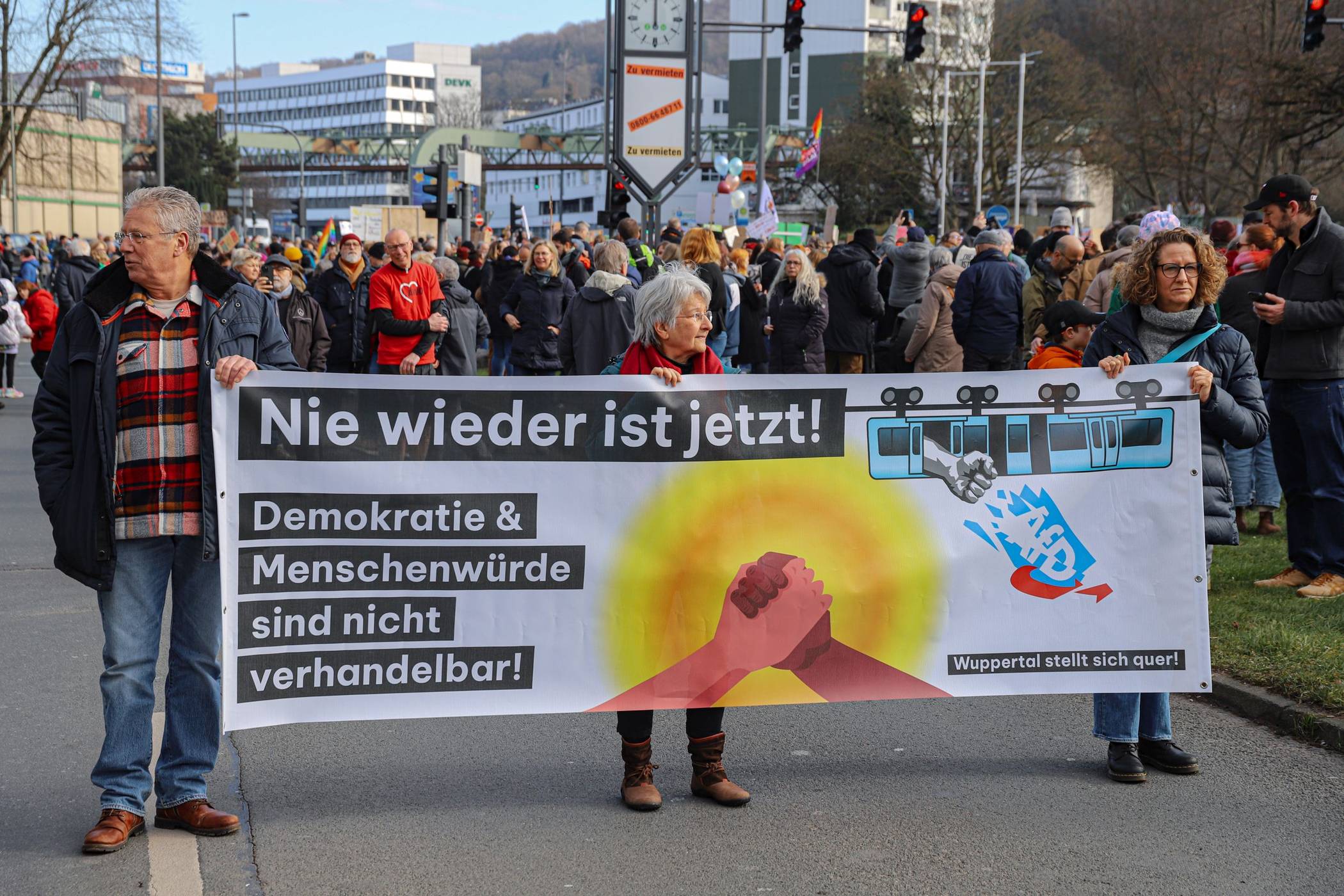  Bild der Demo im Februar 2025. 