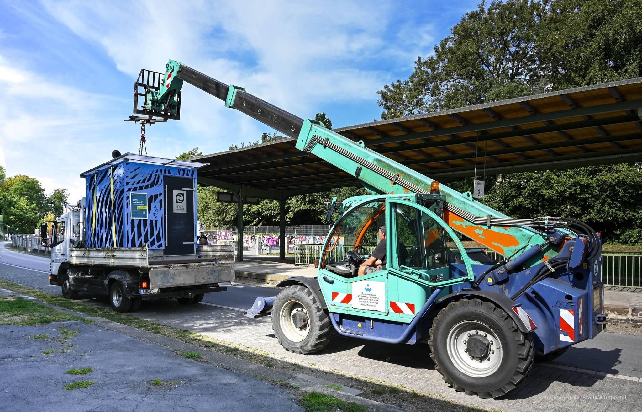 Die Toiletten wurden verladen,