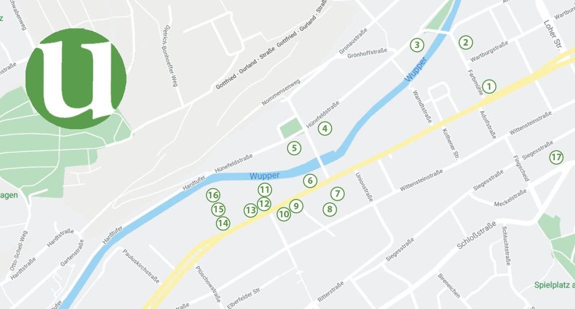 Die Übersichtskarte des Flyers.