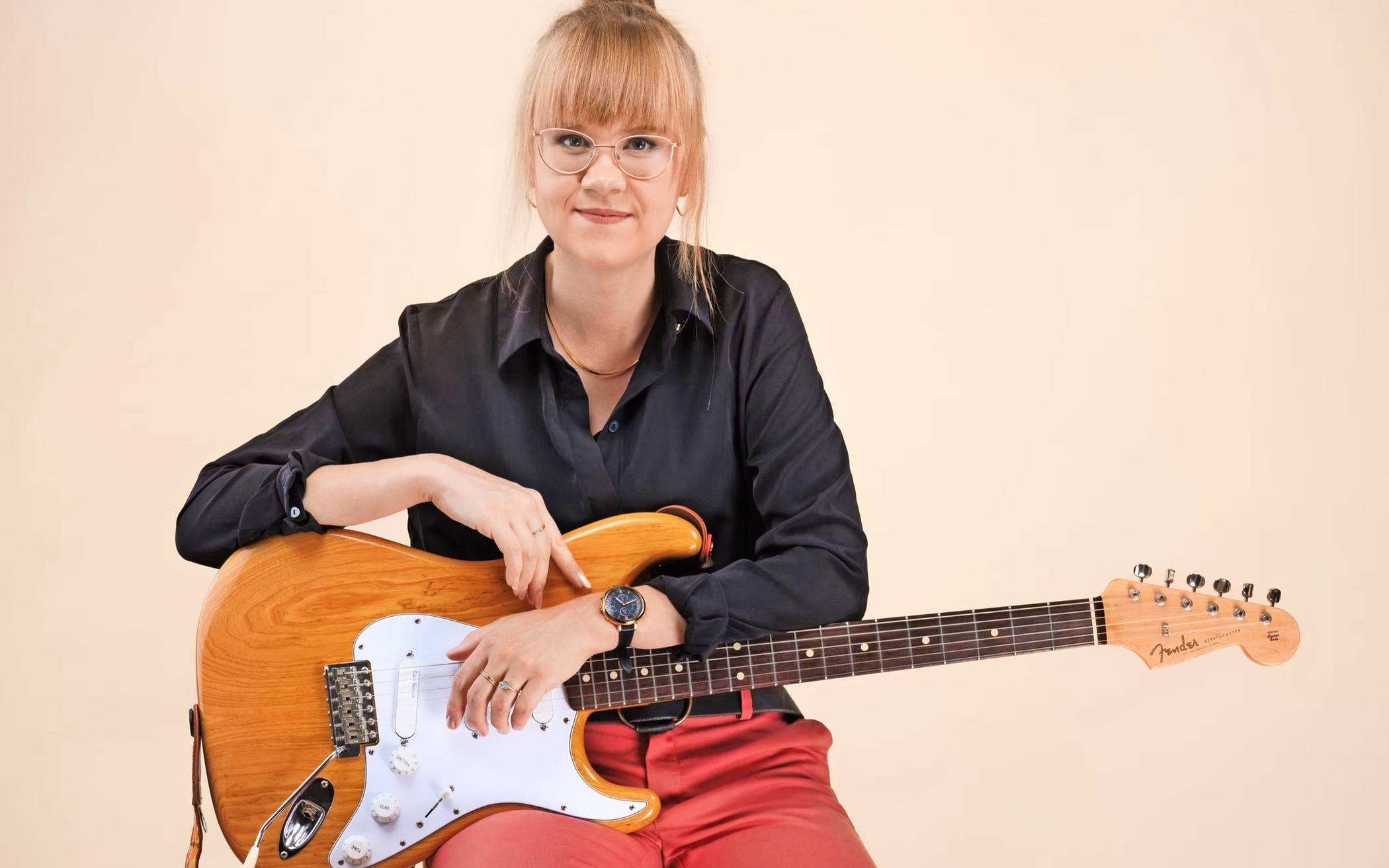  Die in der Schweiz lebende Jazz-Gitarristin Mareille Merck. 