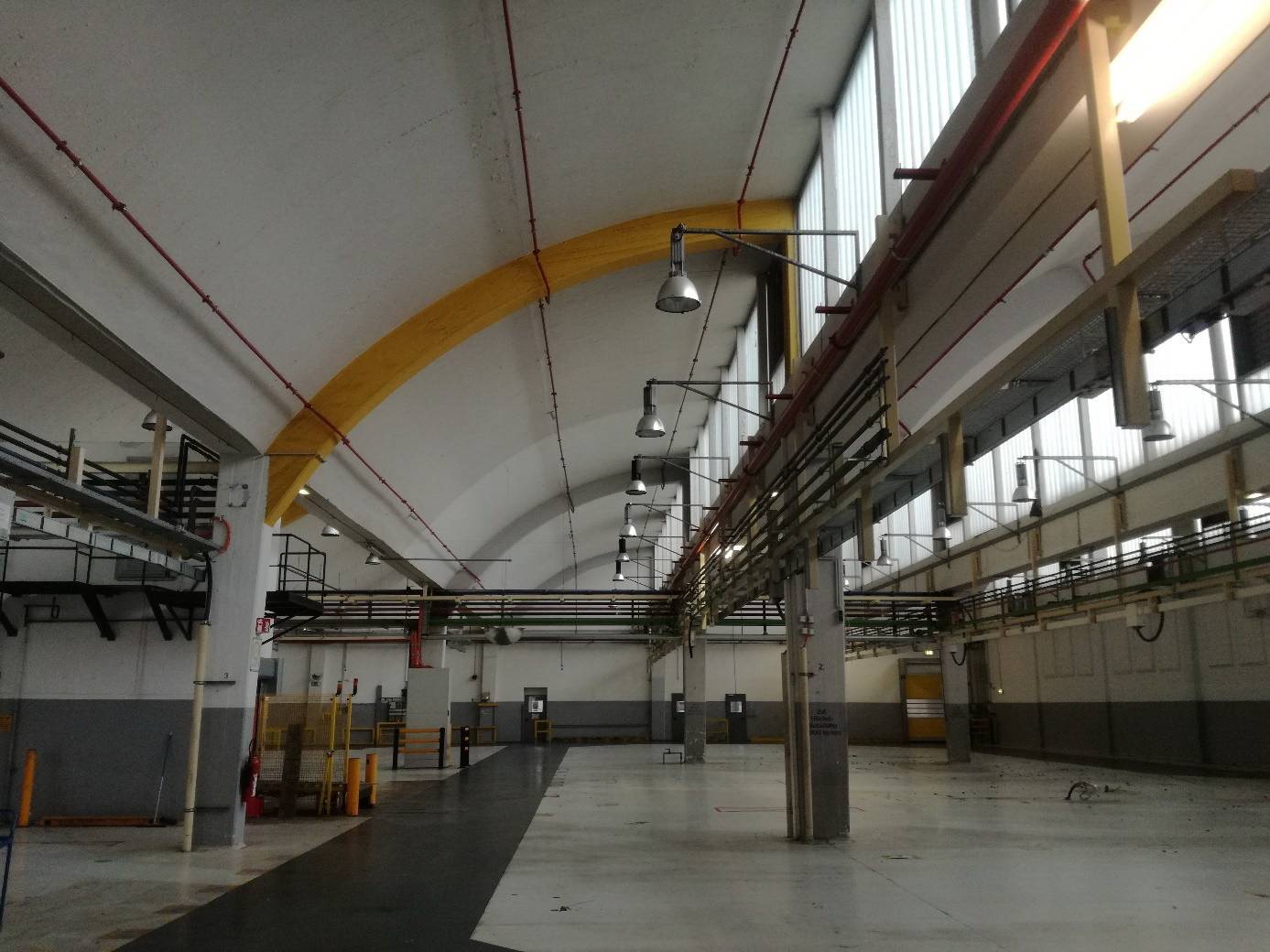 Blick in die historische Produktionshalle.