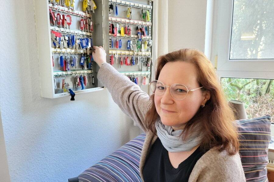 Der Schlüsselkasten im Hopster-Fiala-Haus.