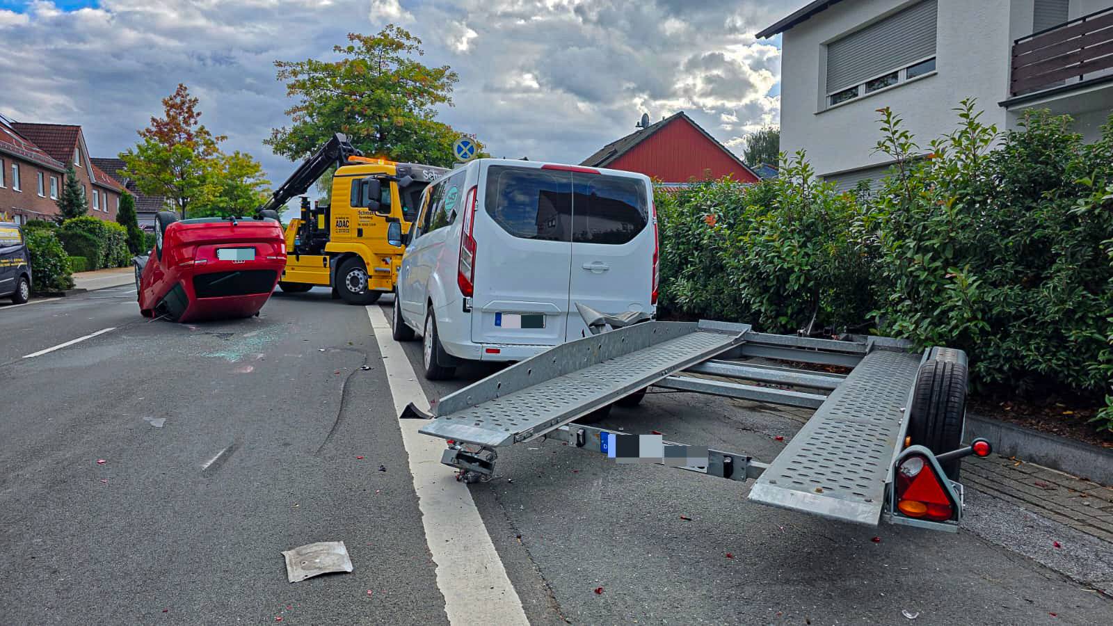 Der Audi wurde abgeschleppt.