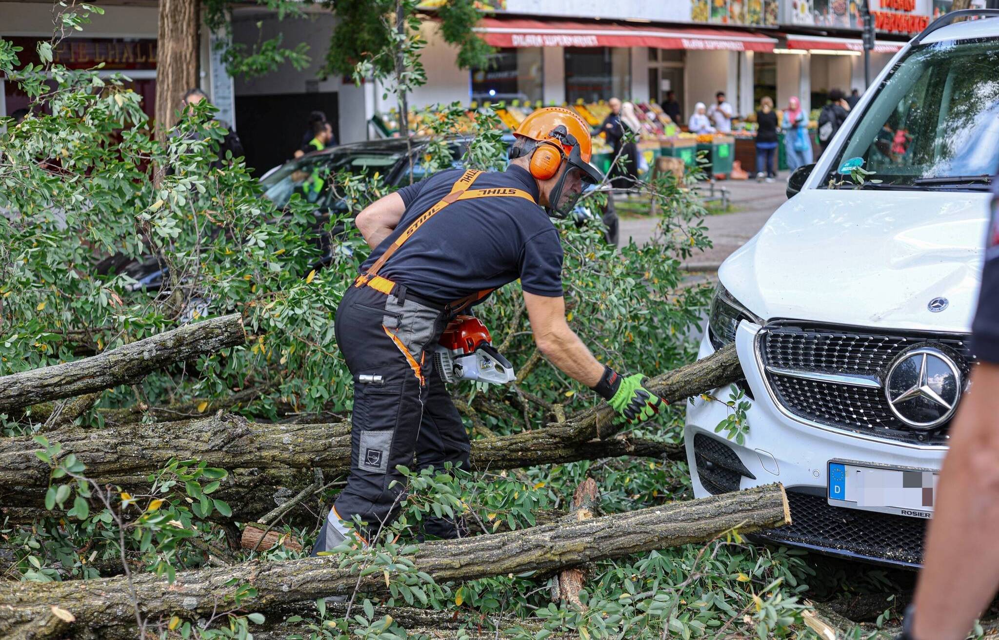 Bilder: Straßenbaum stürzt in Wuppertal auf die B7