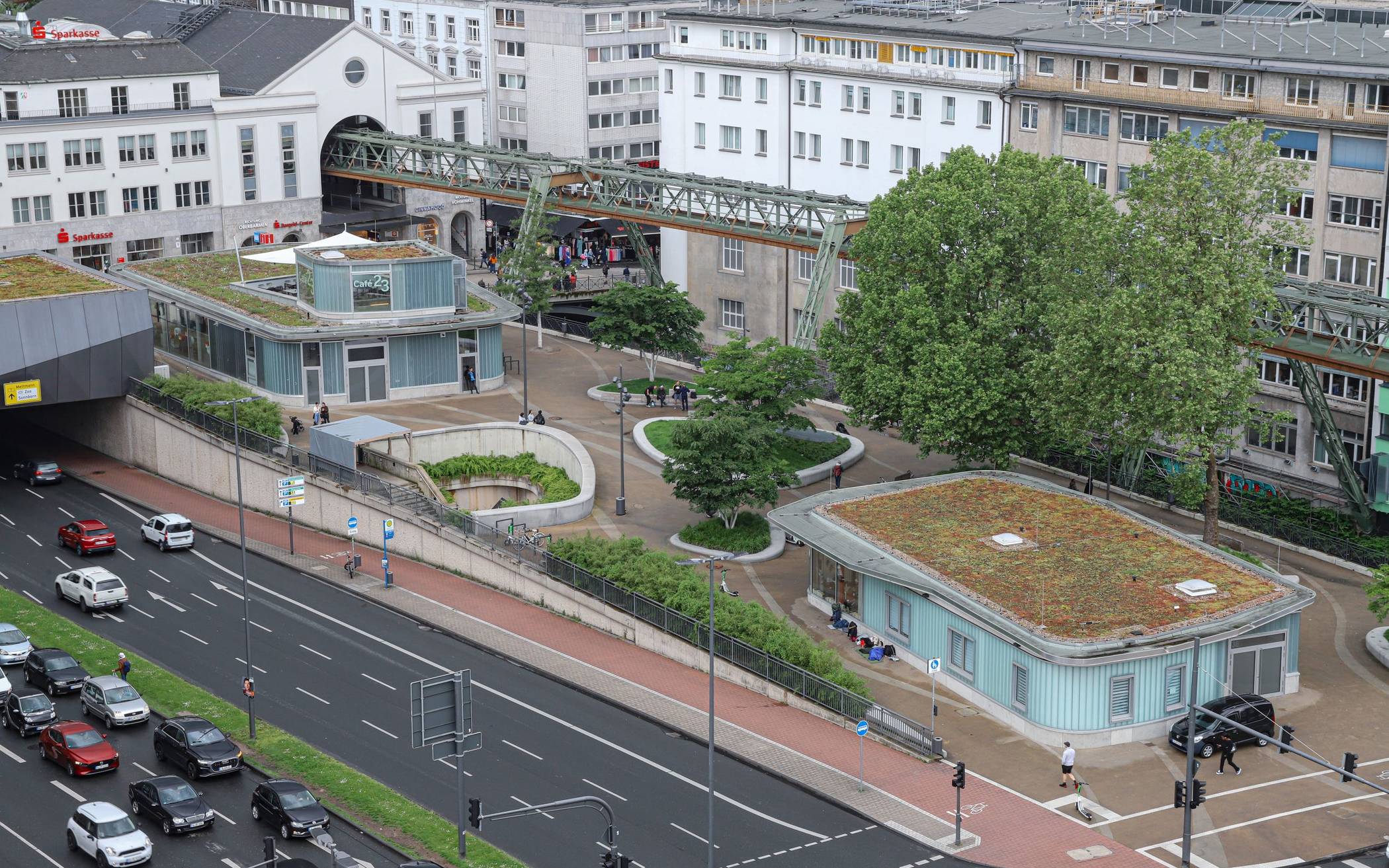 Der Döppersberg mit dem Wupperpark Ost.