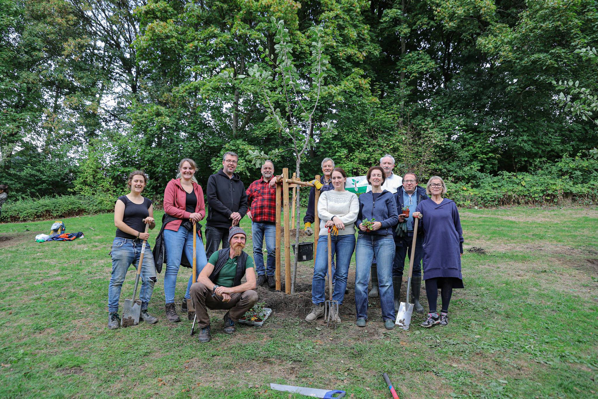  Die Pflanzaktion im Jahr 2022 am Kothen. 