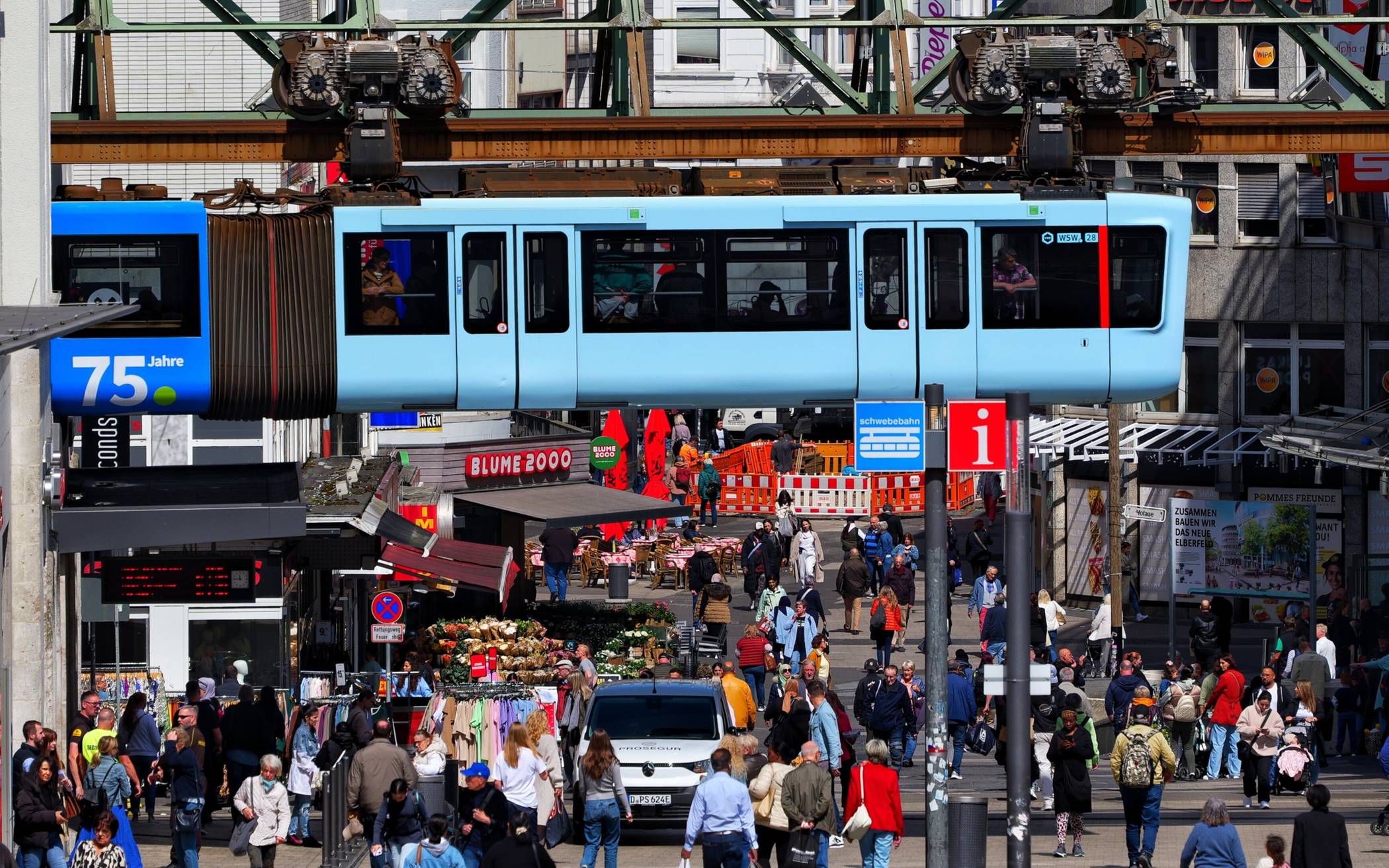 Blick in die Elberfelder City.