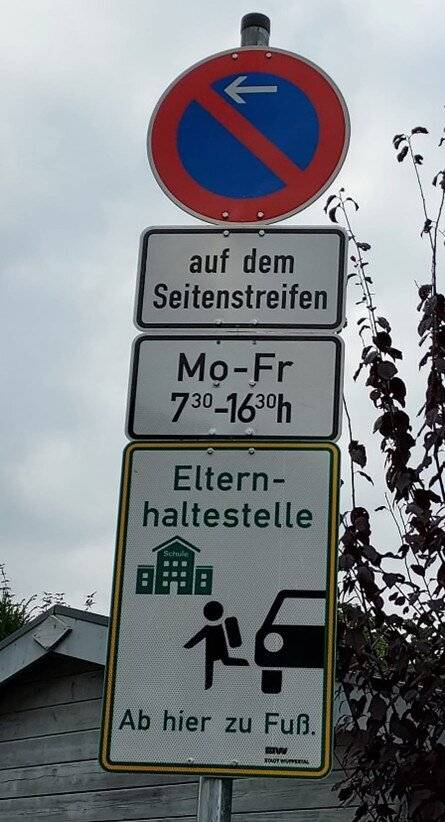  Das besagte Schild. 
