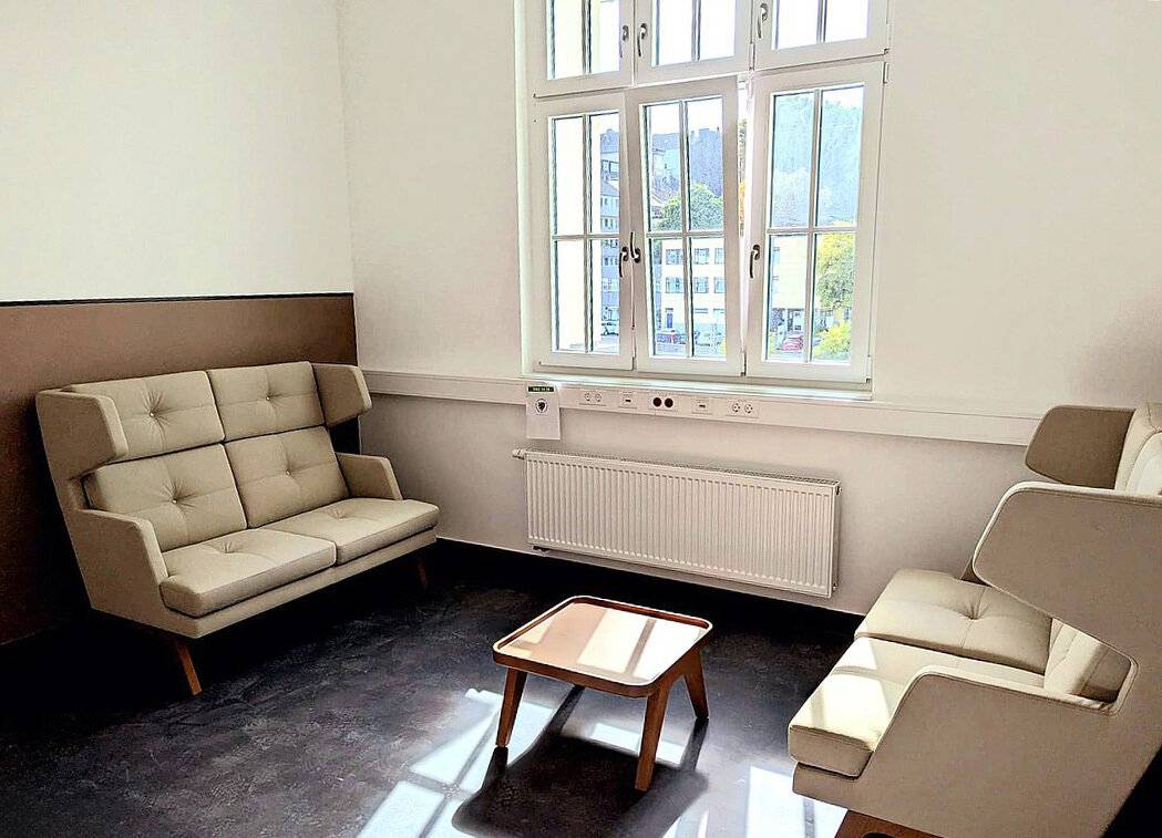  Auch das ist Uni: Chill-Out-Ecke im Retro-Style. 