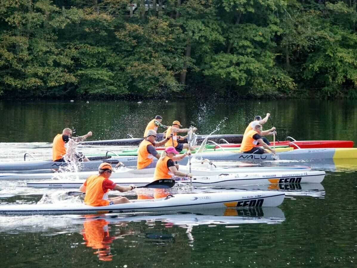 Der Start des Staffelrennen bei der