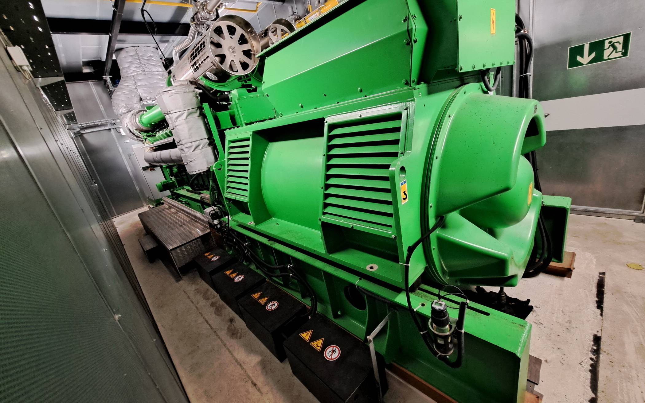 Dieses gasbetriebene Blockheizkraftwerk stellt die Schwarzstartfähigkeit