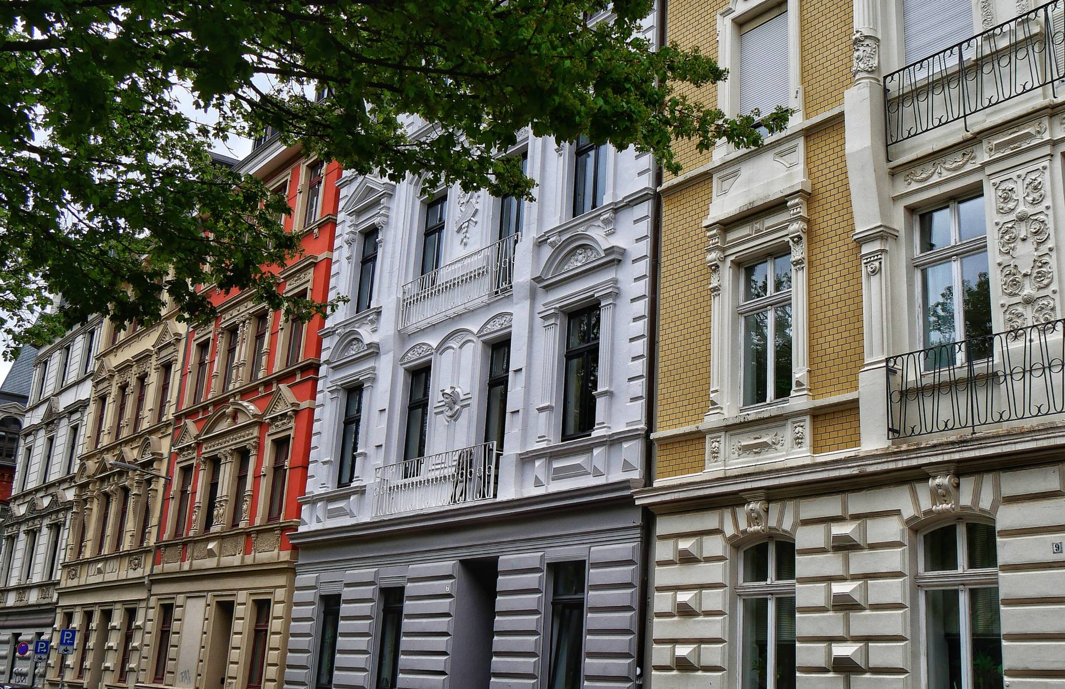 Häuserzeile in der Nordstadt.