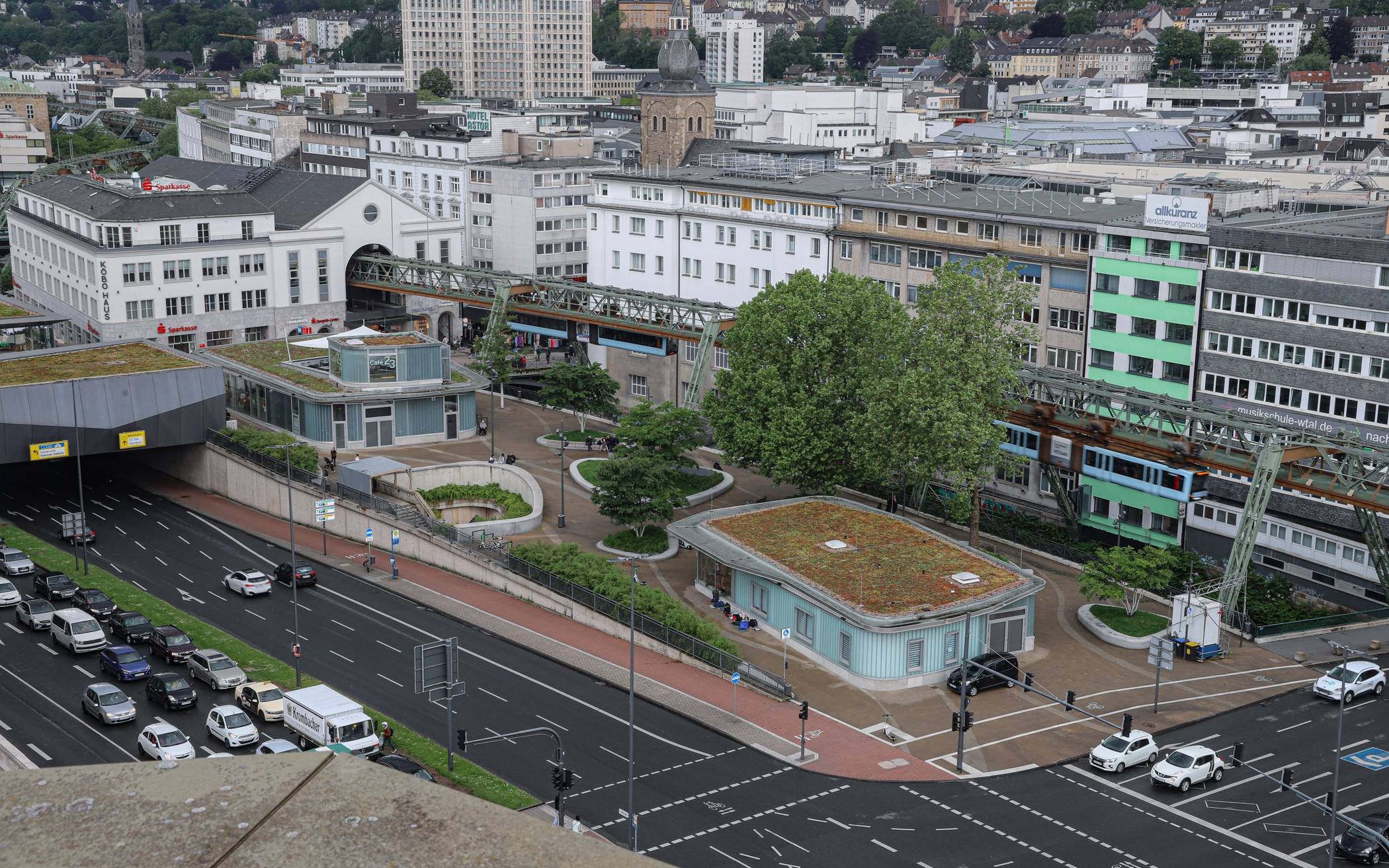 Der Wupperpark Ost von oben.