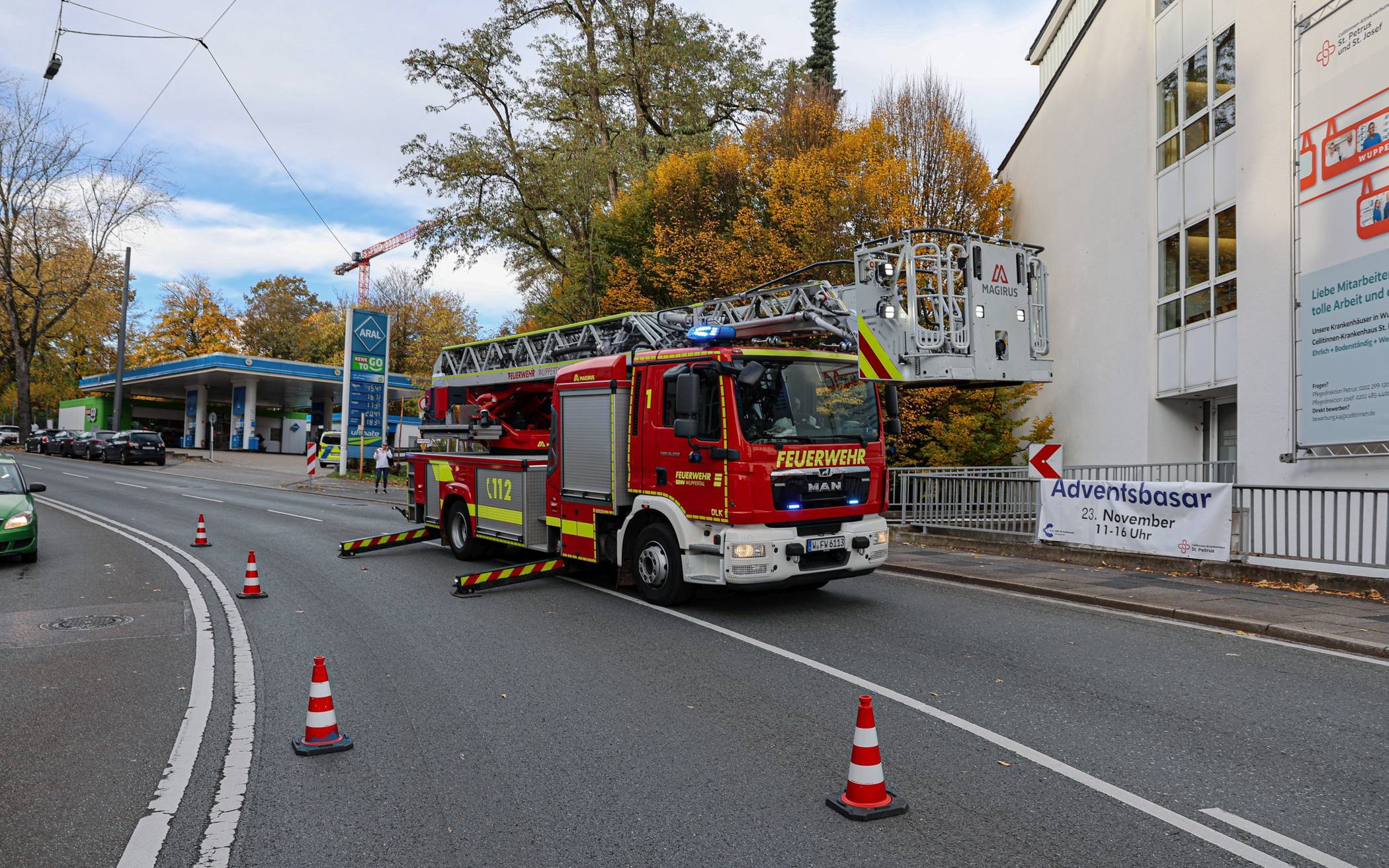 Die Carnaper Straße war bergauf gesperrt.