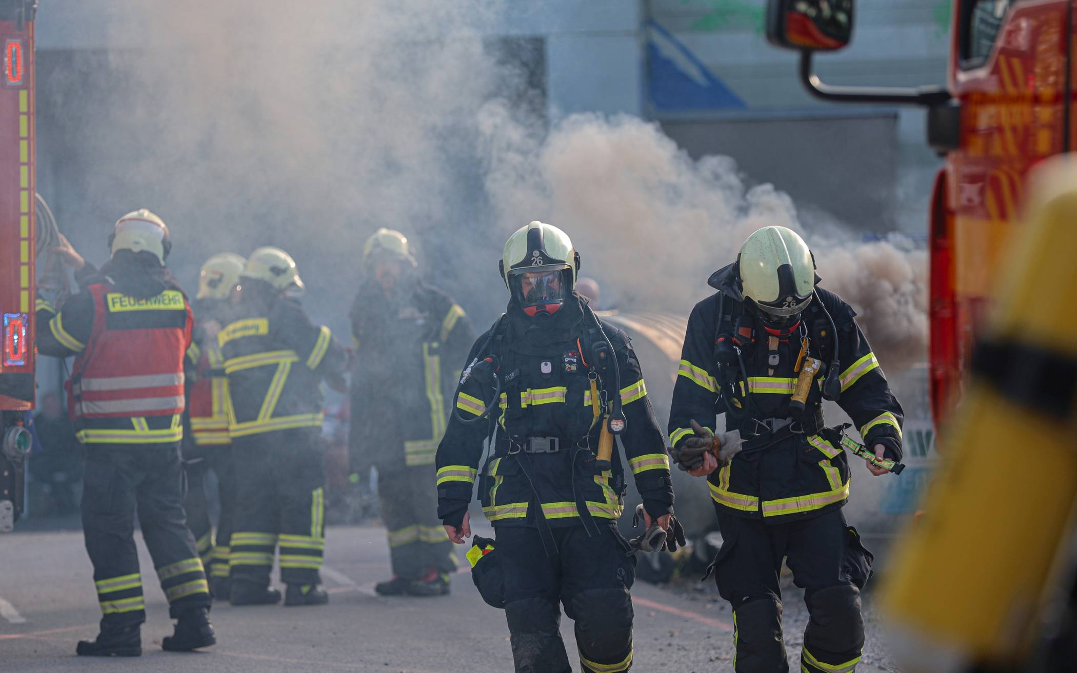 Übung: Zweifacher Brand bei der Lebenshilfe