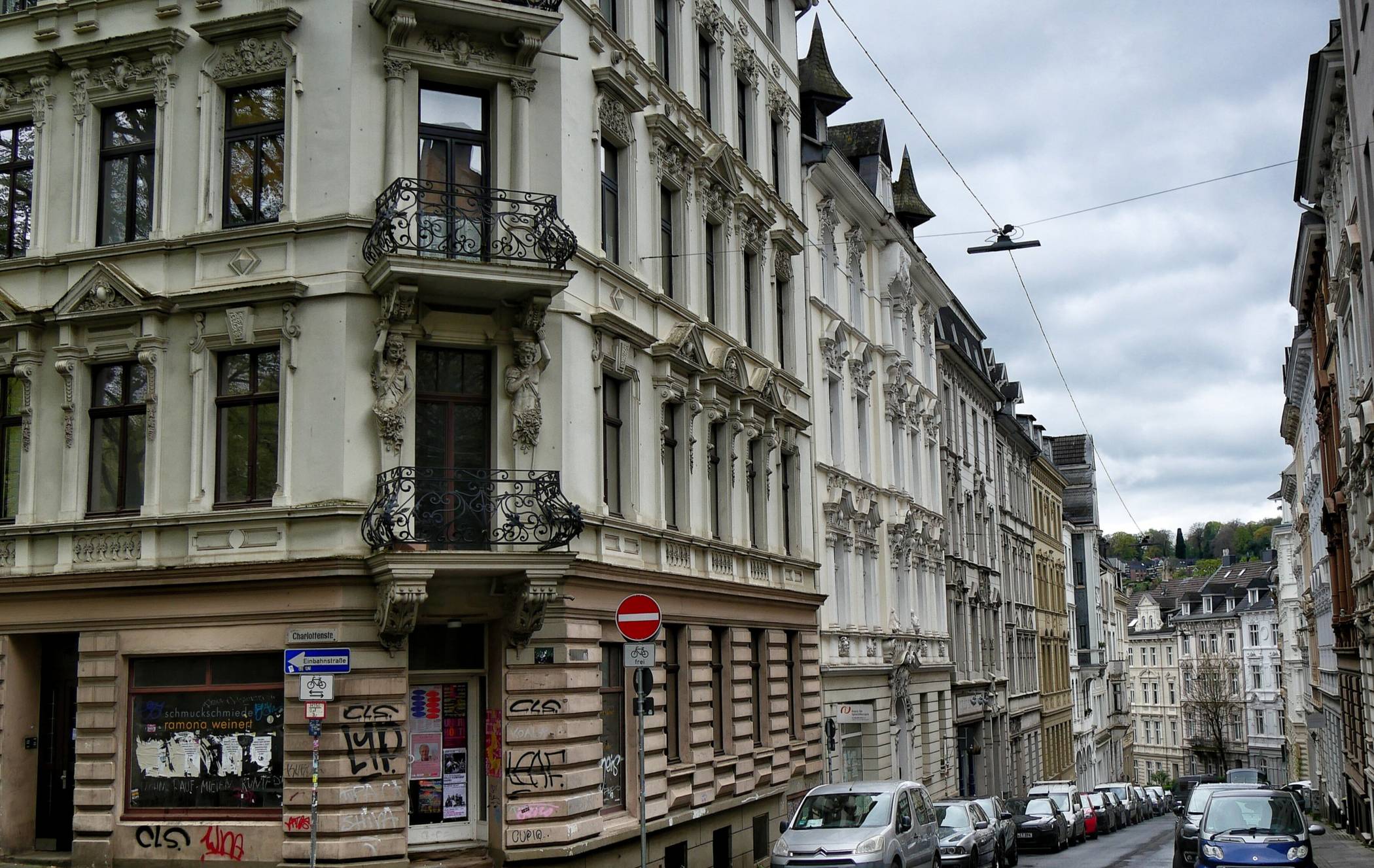 Häuserzeile in der Nordstadt.