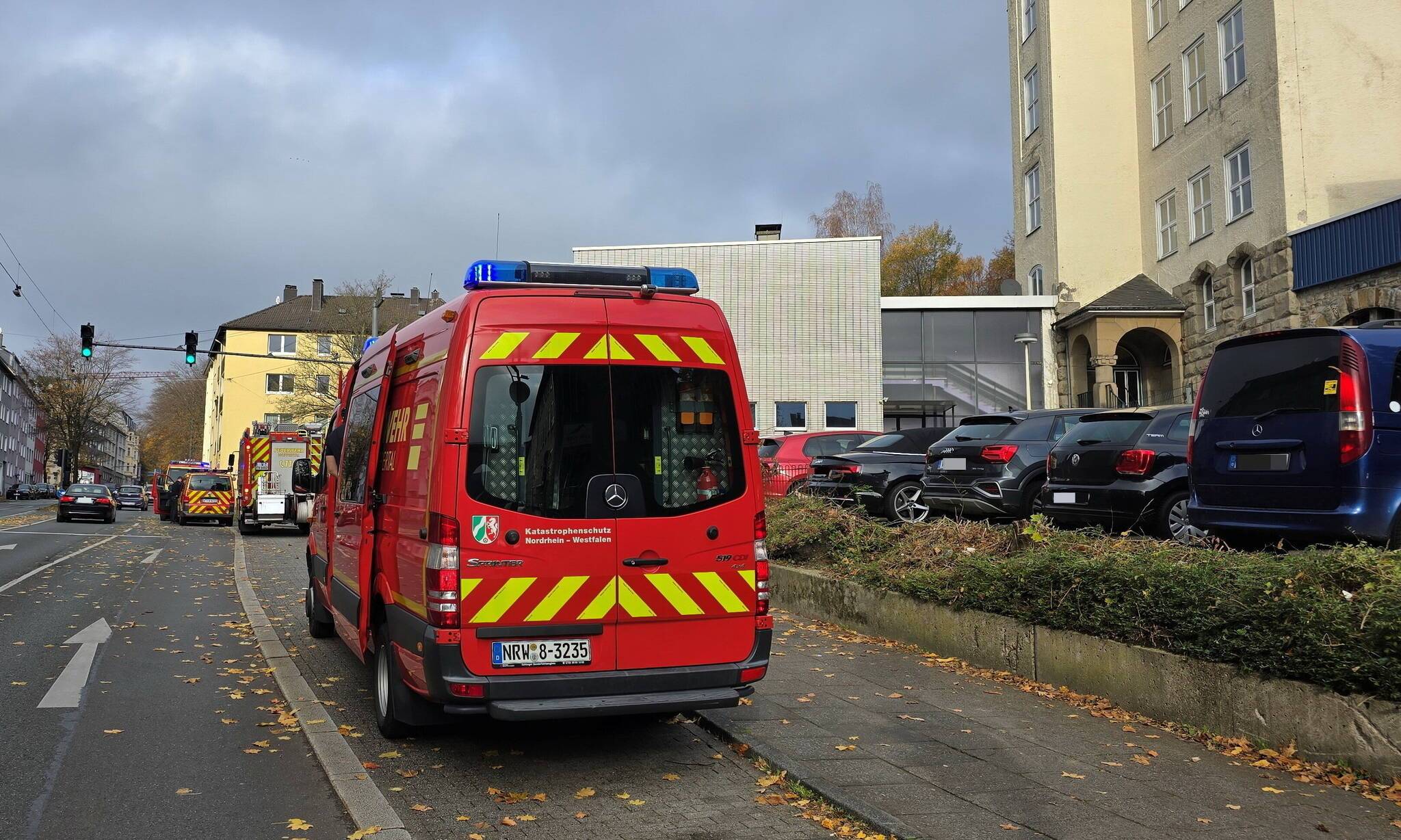 Die Feuerwehr vor Ort.